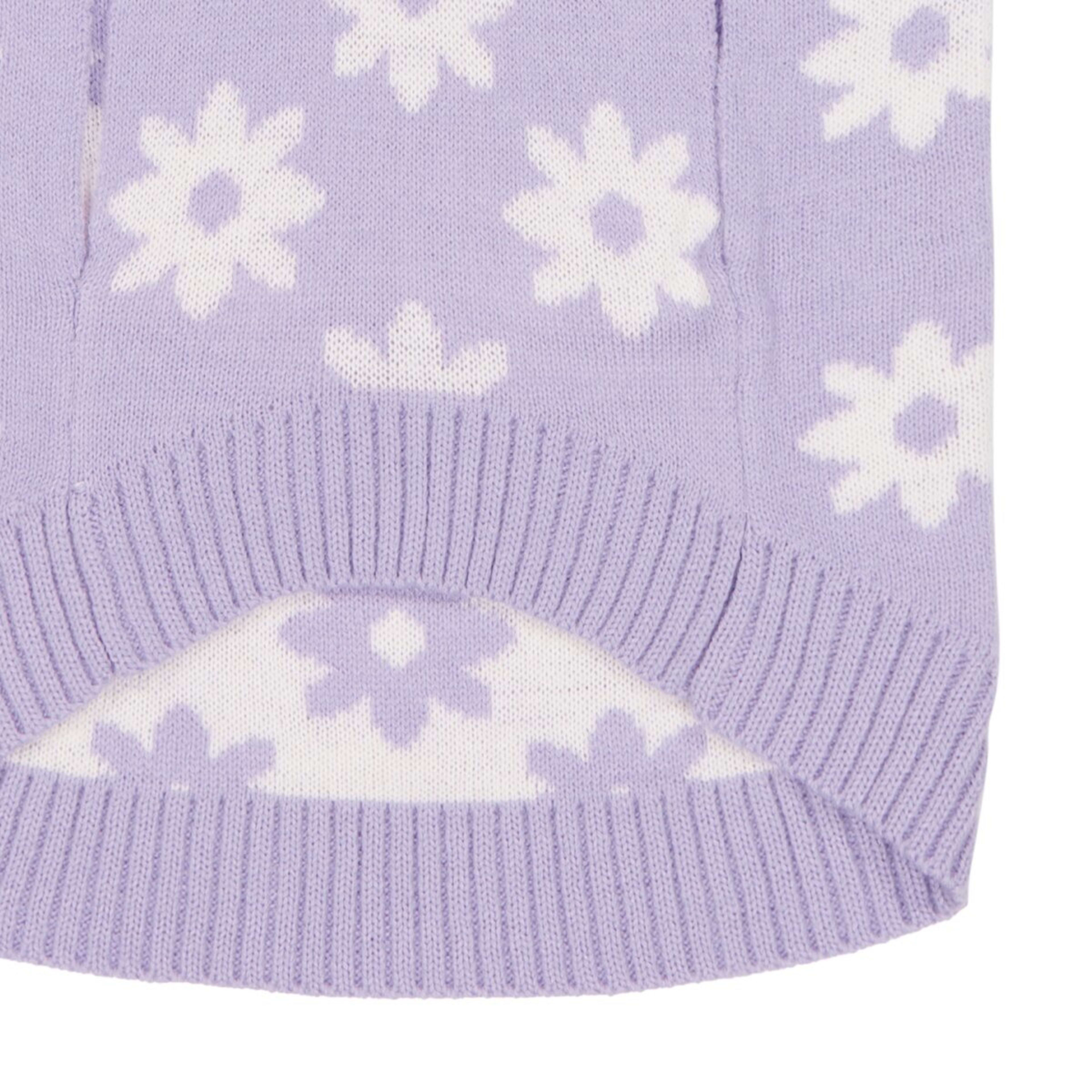 8 Pet Daisy Knit Jumper - Medium, Purple, 8 of 10