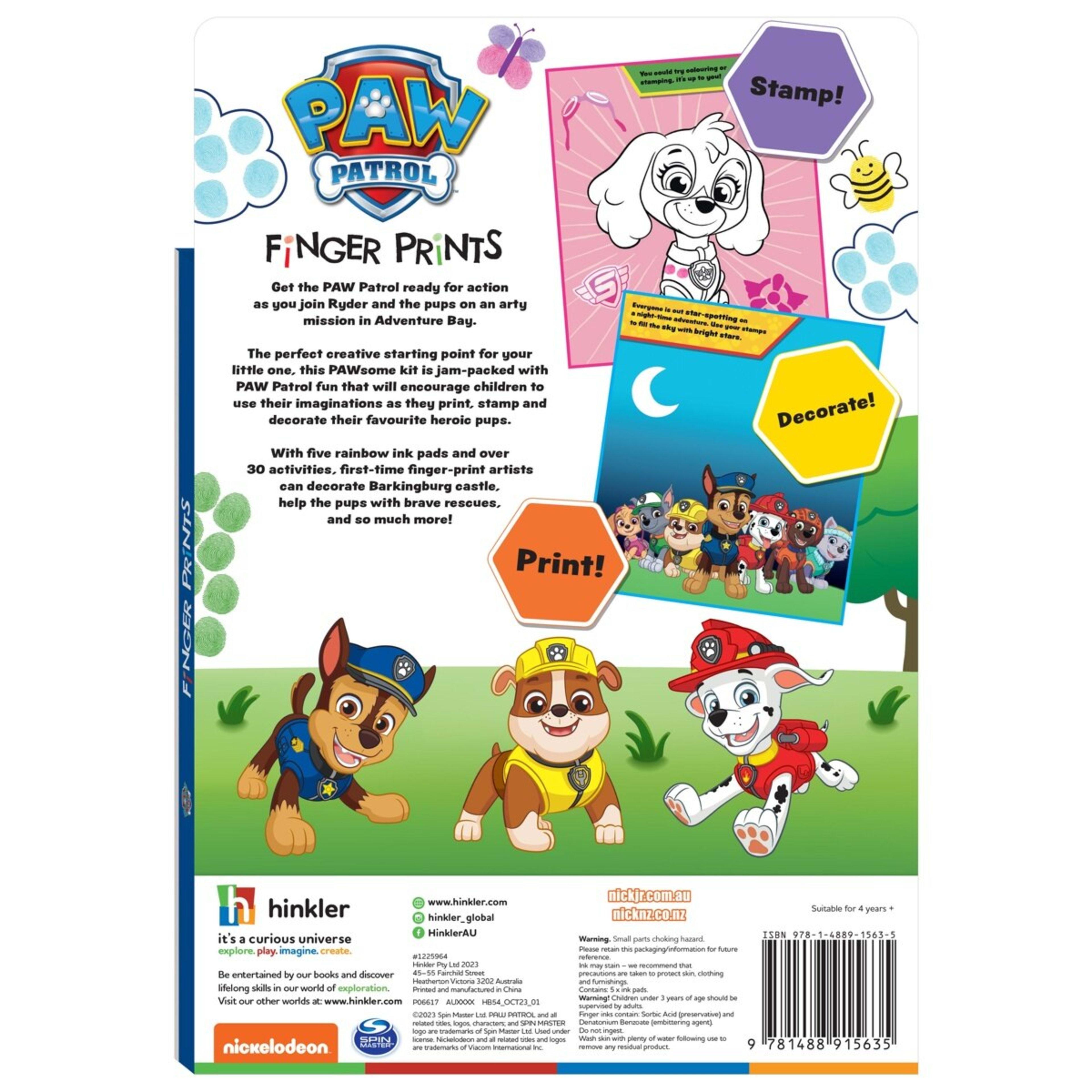 4 Nickelodeon PAW Patrol Finger Prints - Book, 4 of 4