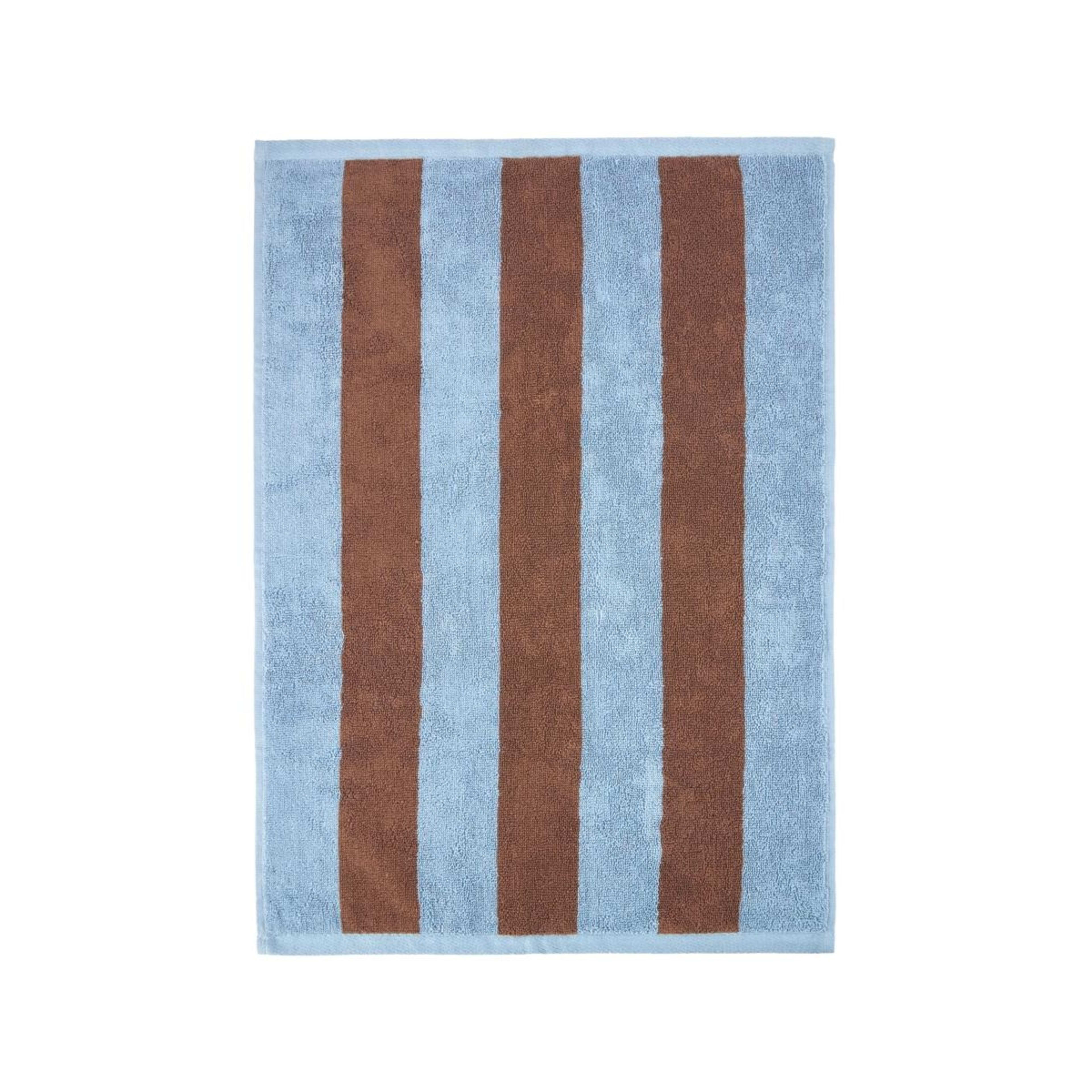 3 Stripe Cotton Hand Towel - Brown, 3 of 5