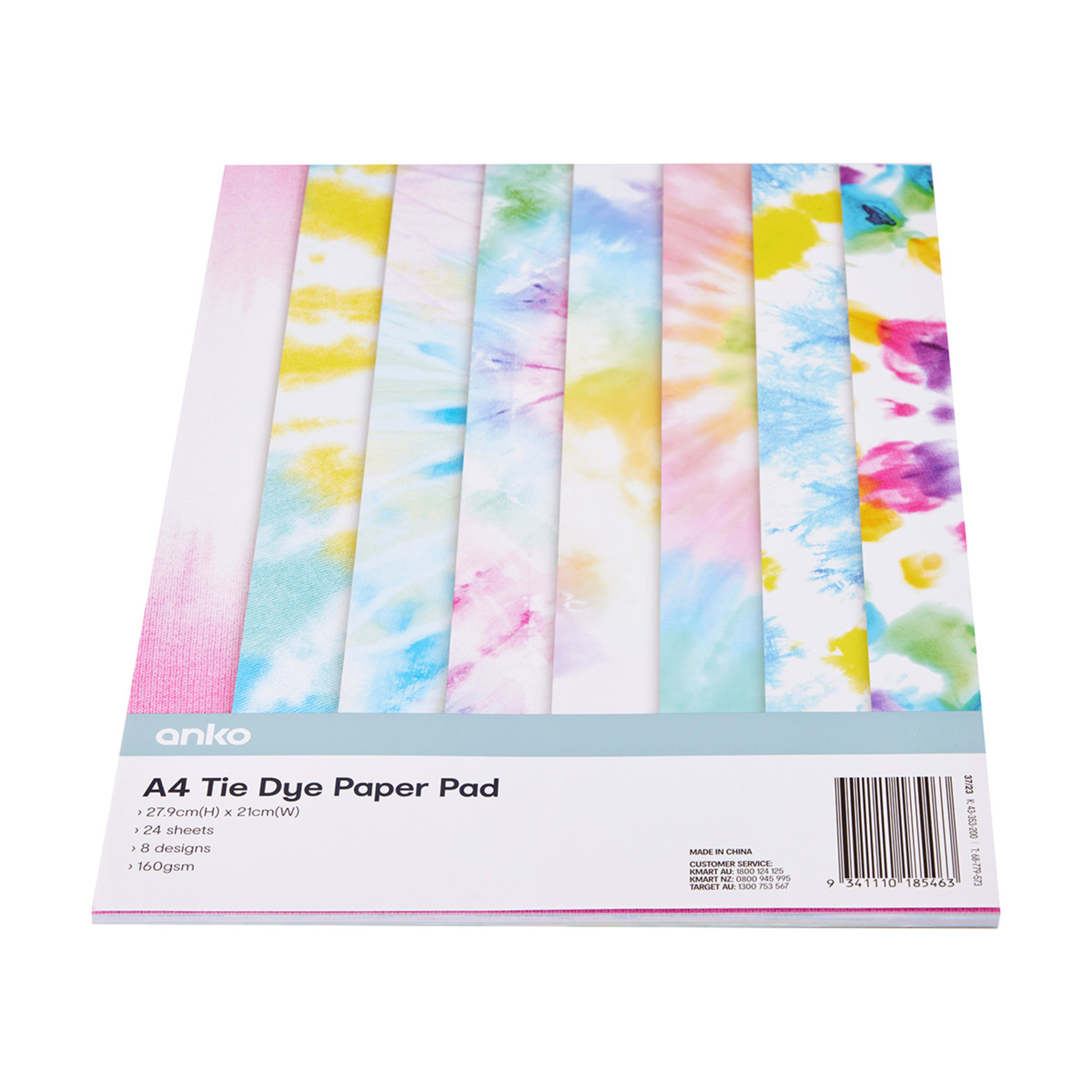 A4 Tie Dye Paper Pad Kmart NZ