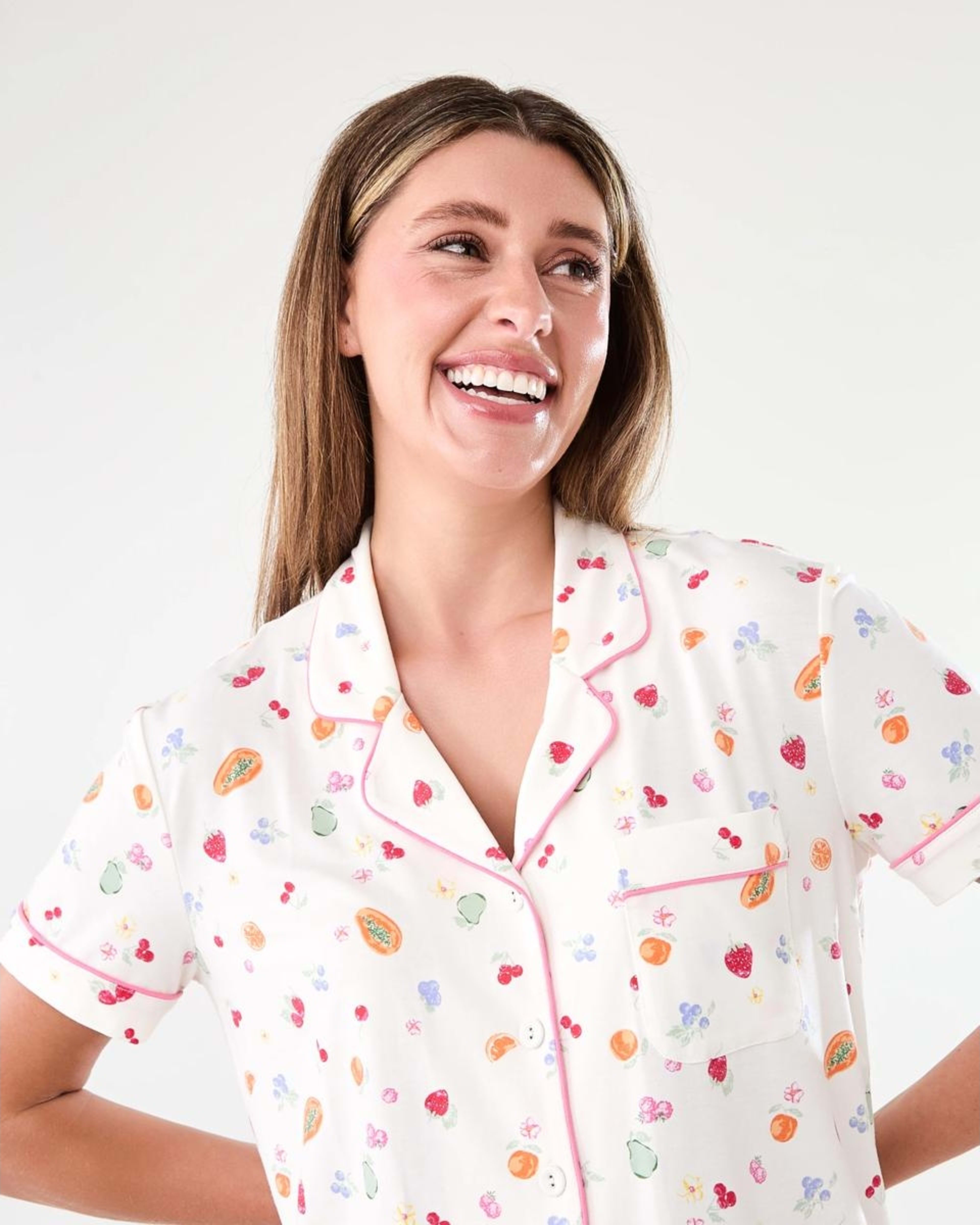 4 Short Sleeve Top and Shorts Comfort Pyjama Set Fruitsalad, 4 of 10