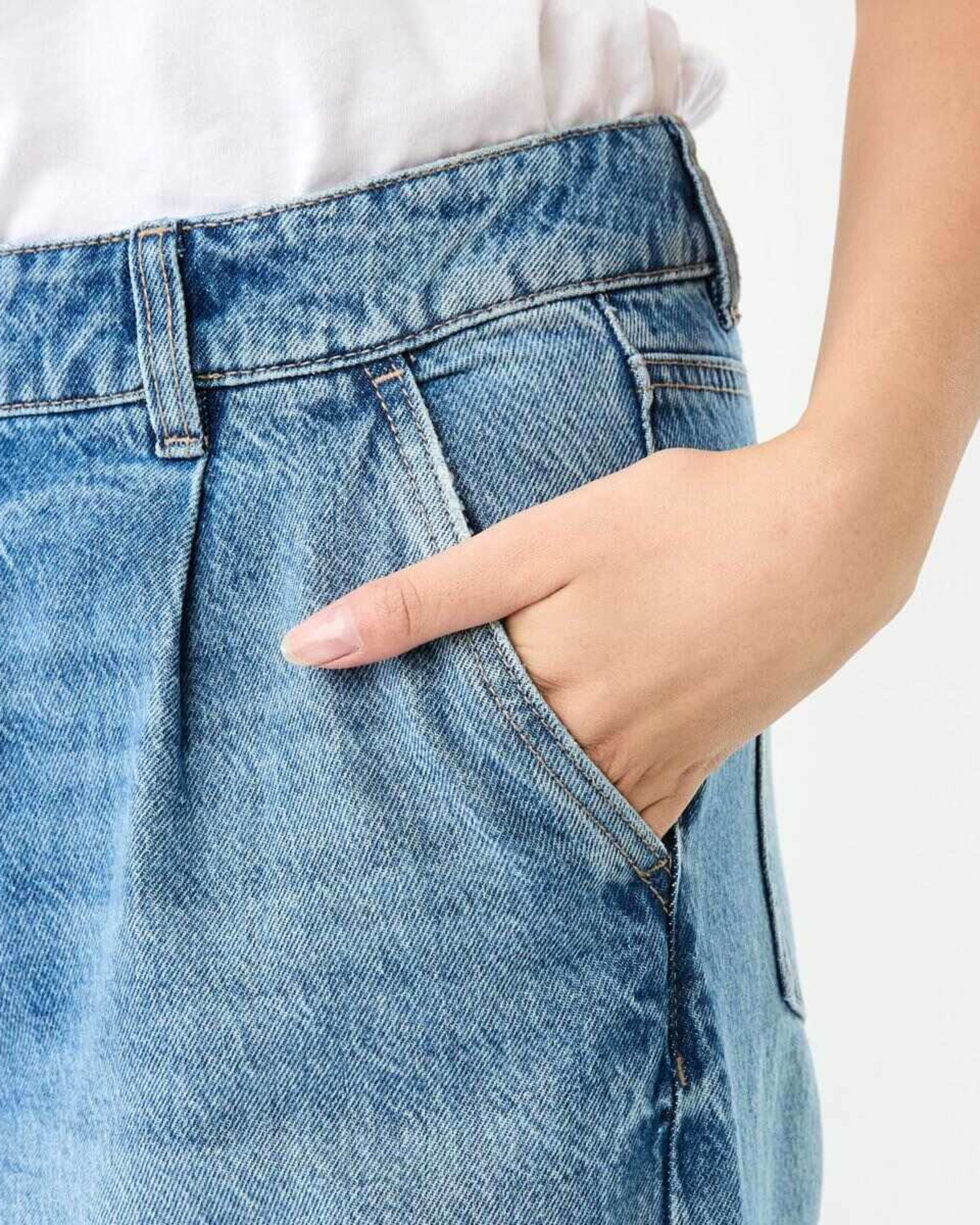 5 Pleat Front Jeans MID WASH, 5 of 8
