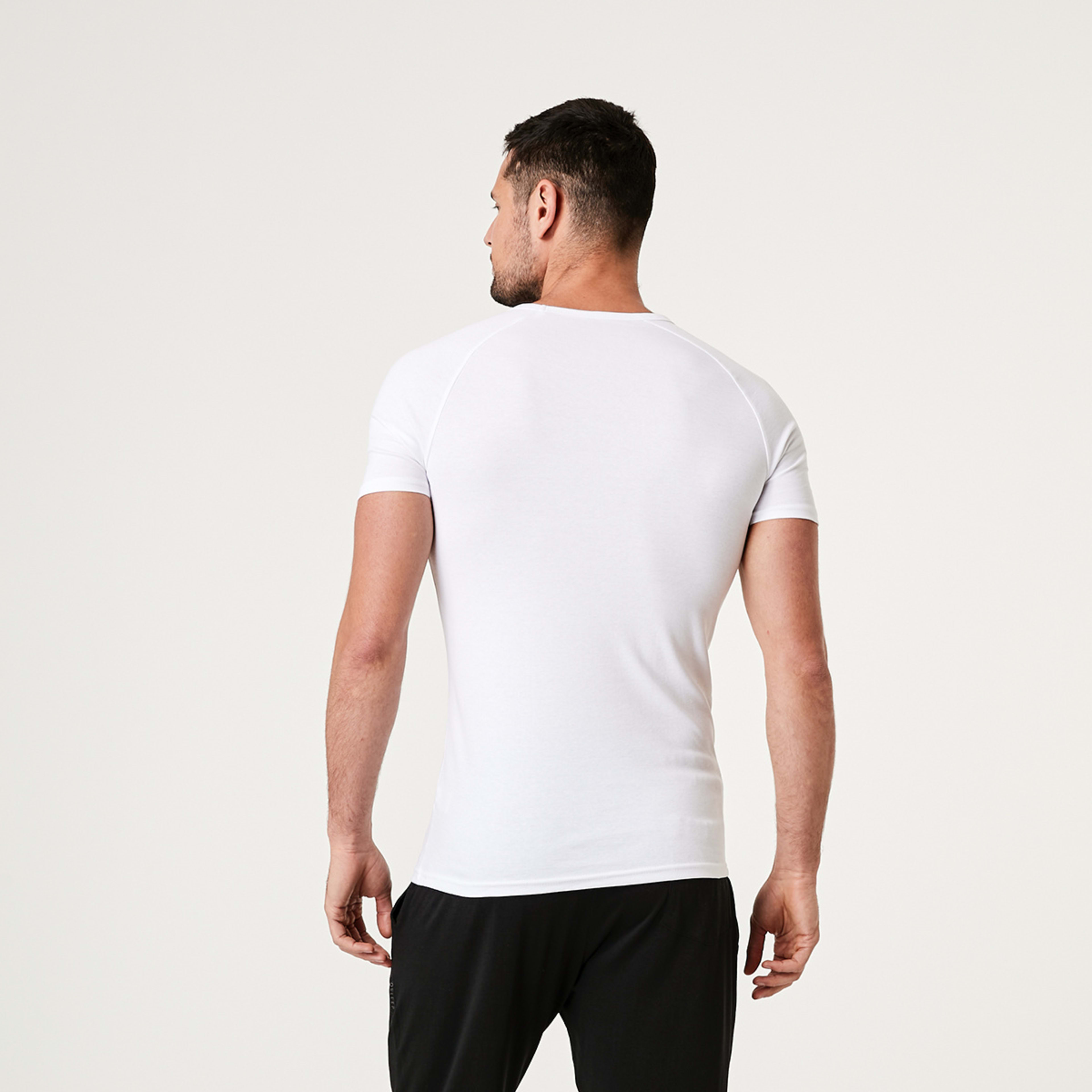 3 2 Pack Raglan Sleeve V-Neck Tee White, 3 of 9