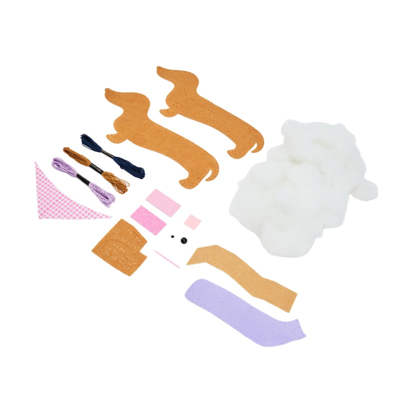 16 Piece Felt Sewing Kit Make Your Own Dog Kmart