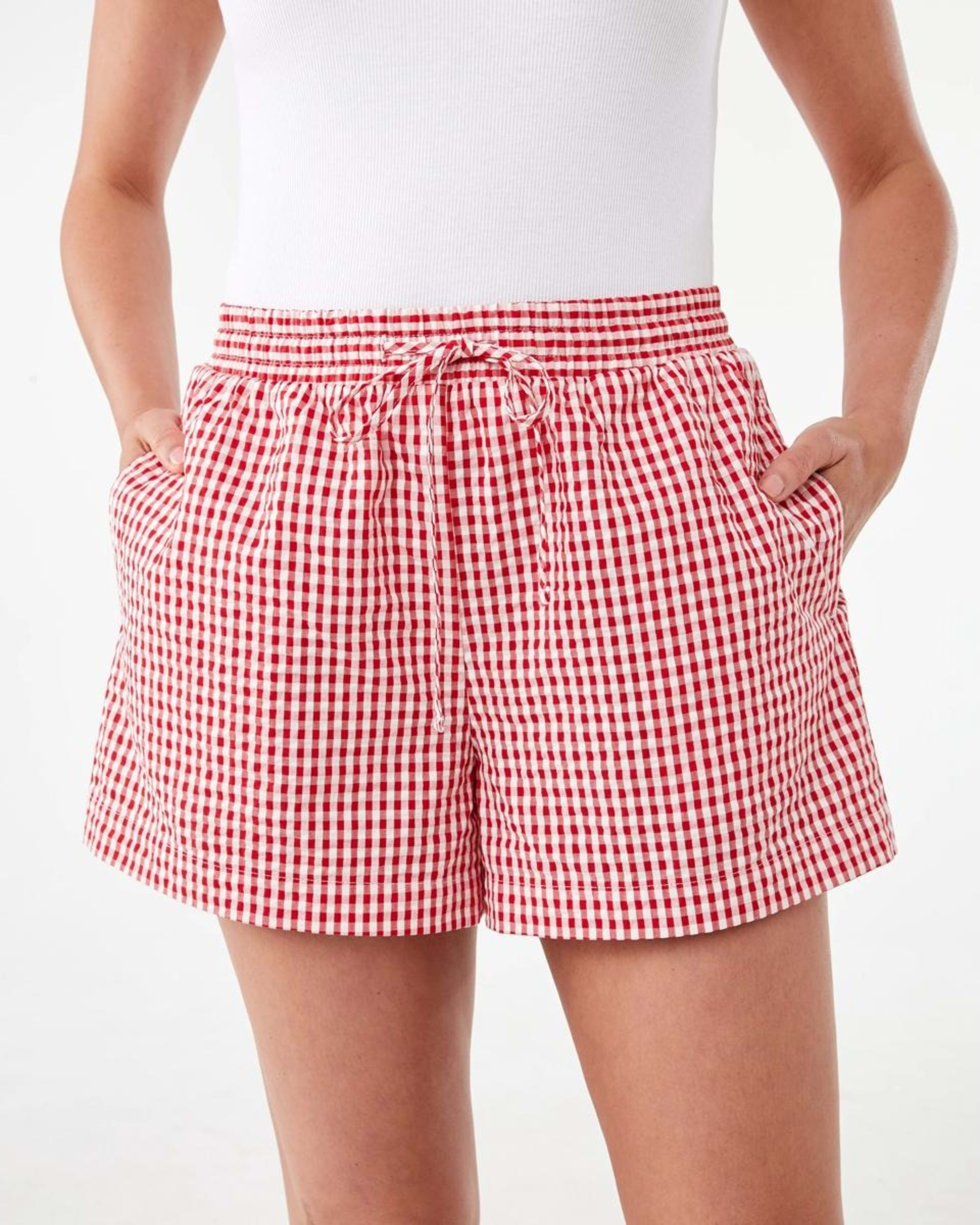 1 Gingham Boxer Shorts Red Ging, 1 of 6