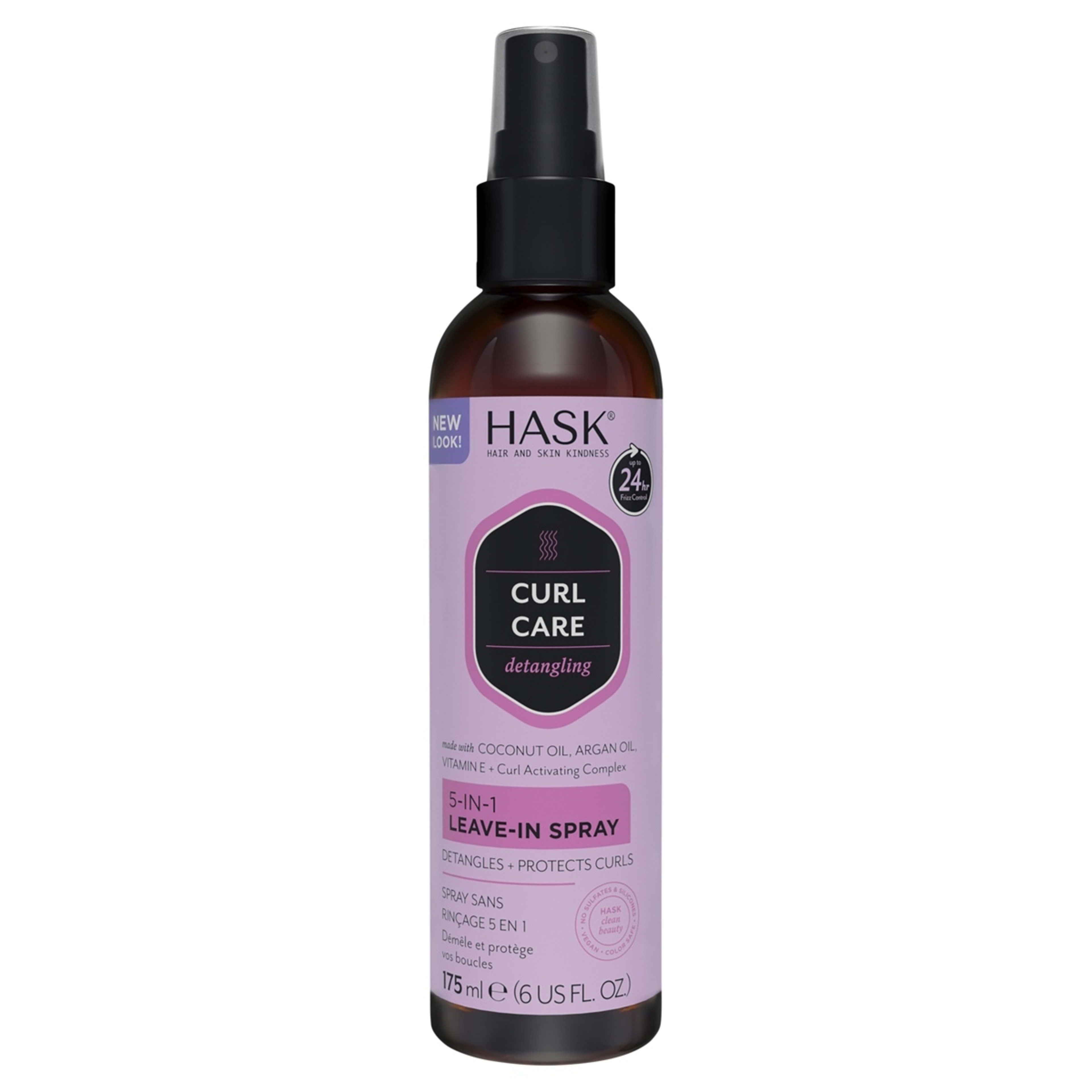 1 HASK Curl Care 5-in-1 Leave-in Spray 175ml - Coconut Oil, Argan Oil, Vitamin E and Curl Activating Complex, 1 of 10