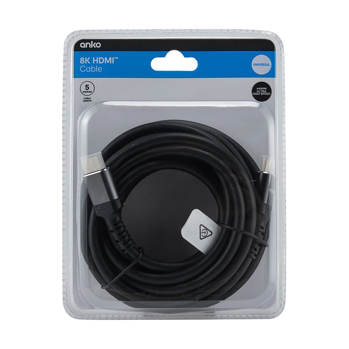 8K HDMI Universal Cable 5m, Black Kmart