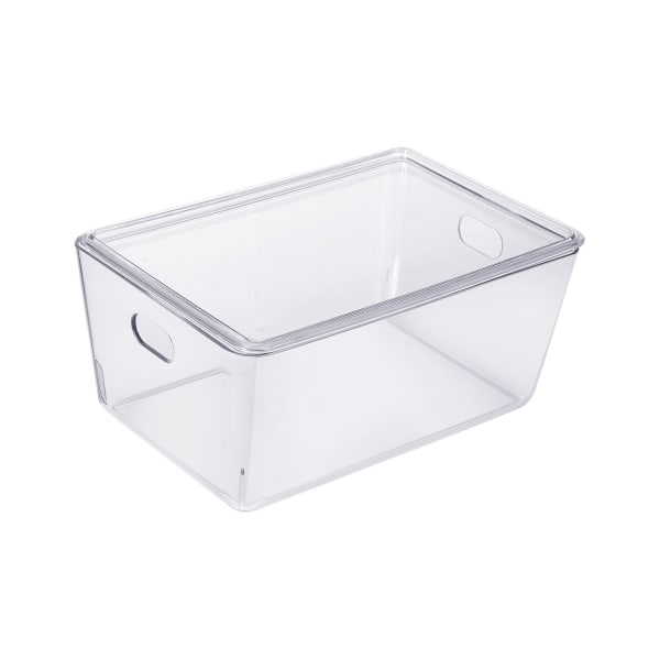 4L Smooth and Shiny Small Clear Plastic Tub