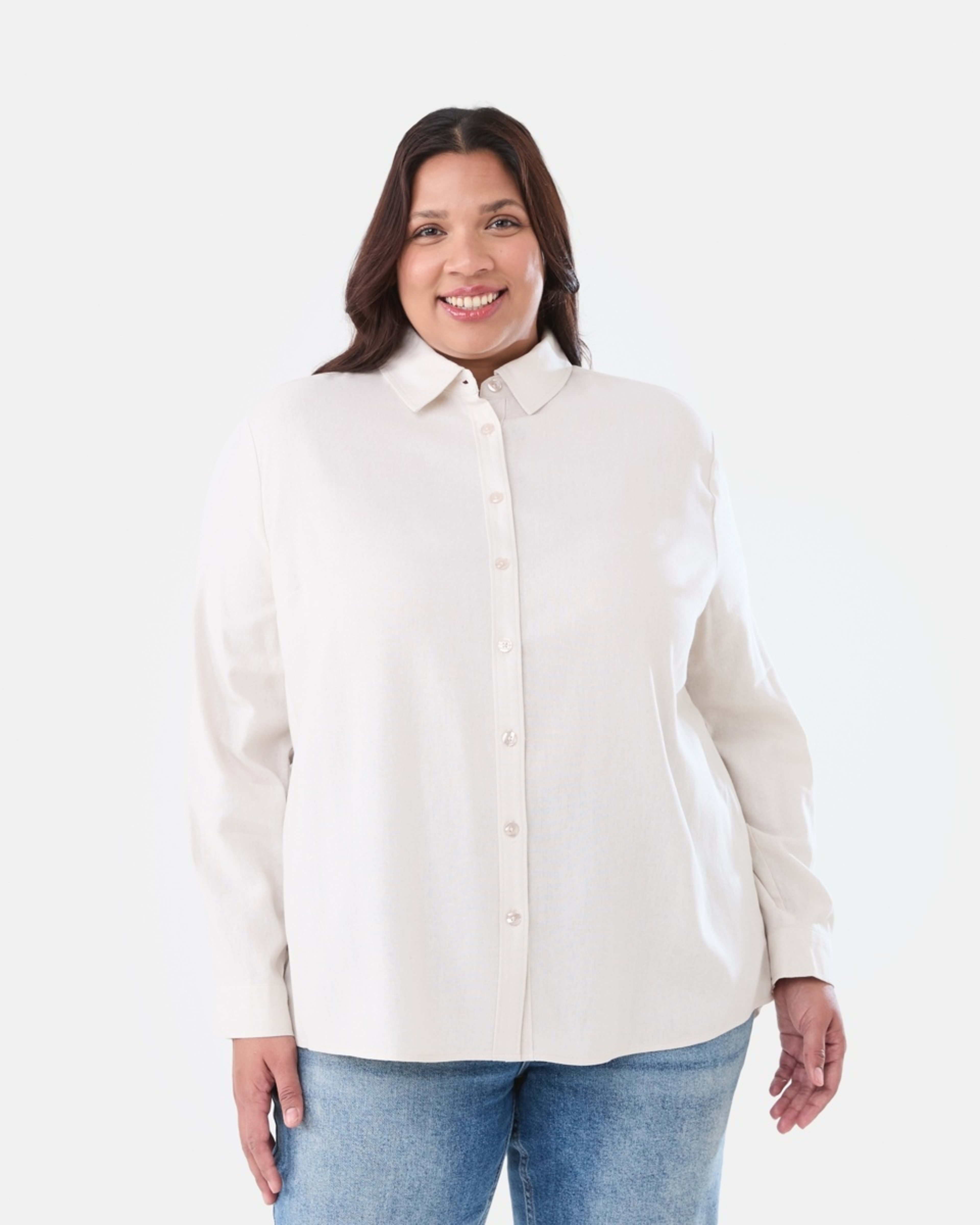 1 Curve Long Sleeve Shirt NATURAL BEIGE, 1 of 6