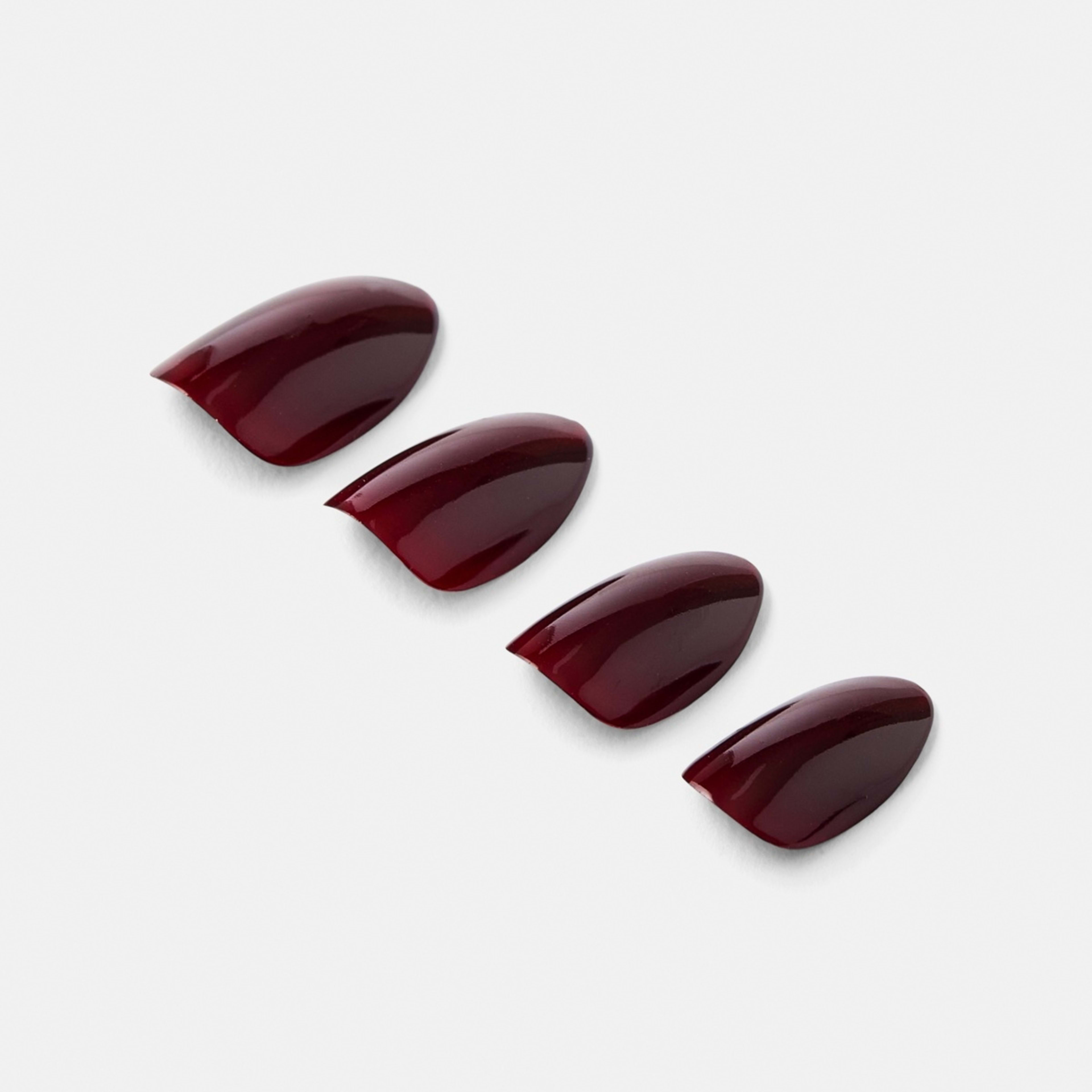 5 OXX Cosmetics 24 Pack Artificial Nails with Adhesive - Almond Shape, Red, 5 of 5