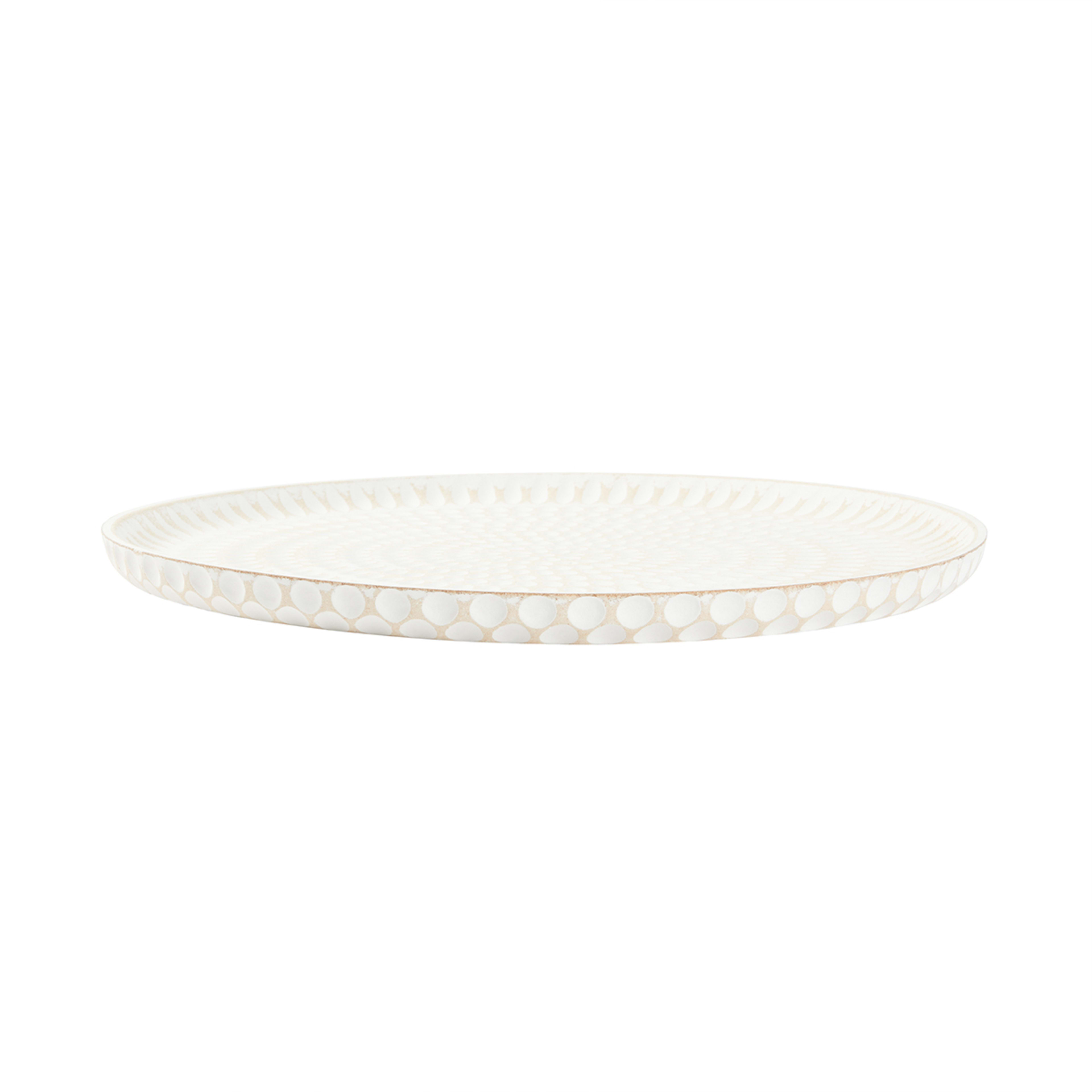 White Carved Tray - Kmart
