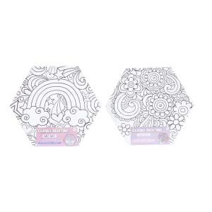Hexagon Canvas Art Kit - Assorted