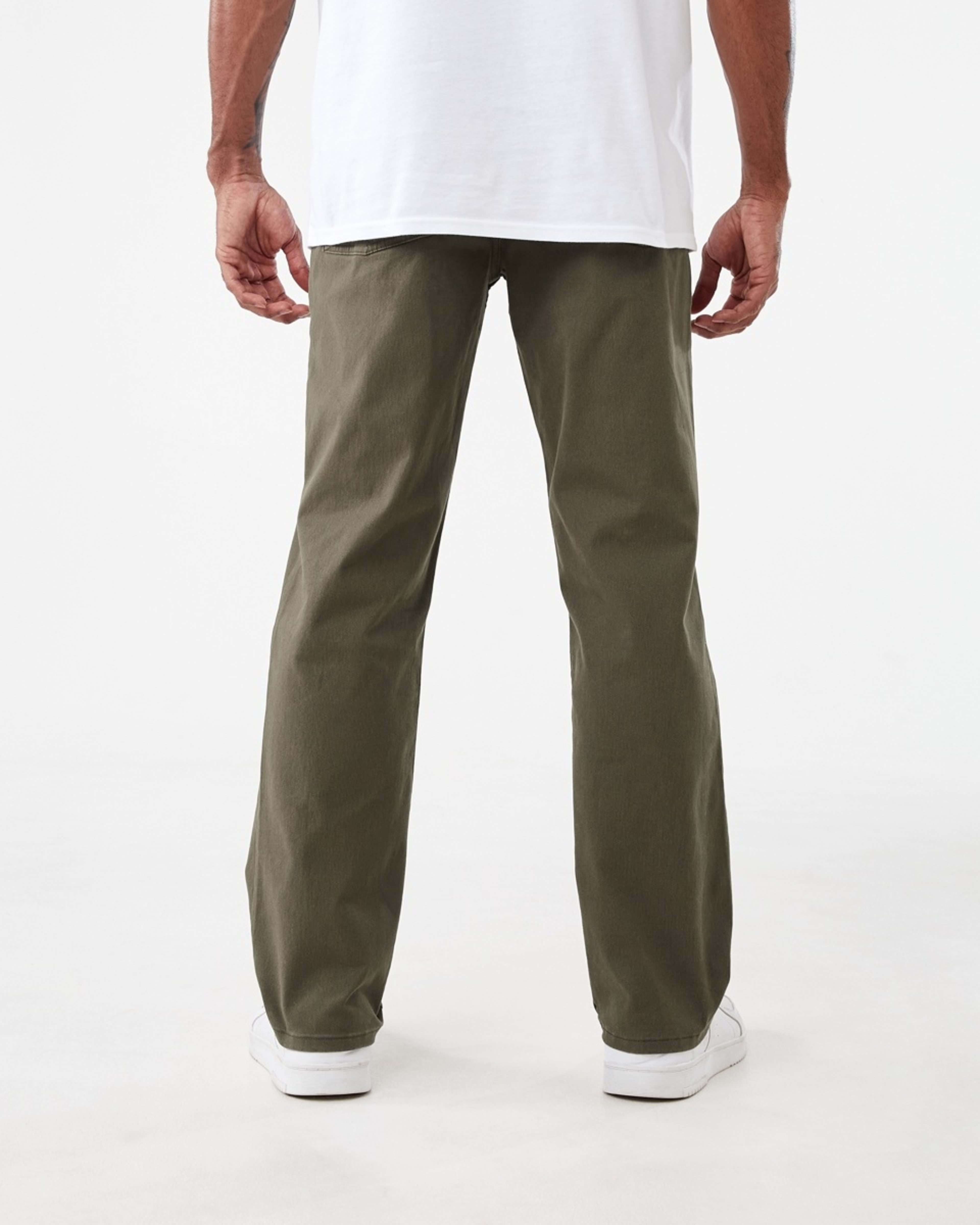 3 Straight Textured Jeans Stone Green, 3 of 5