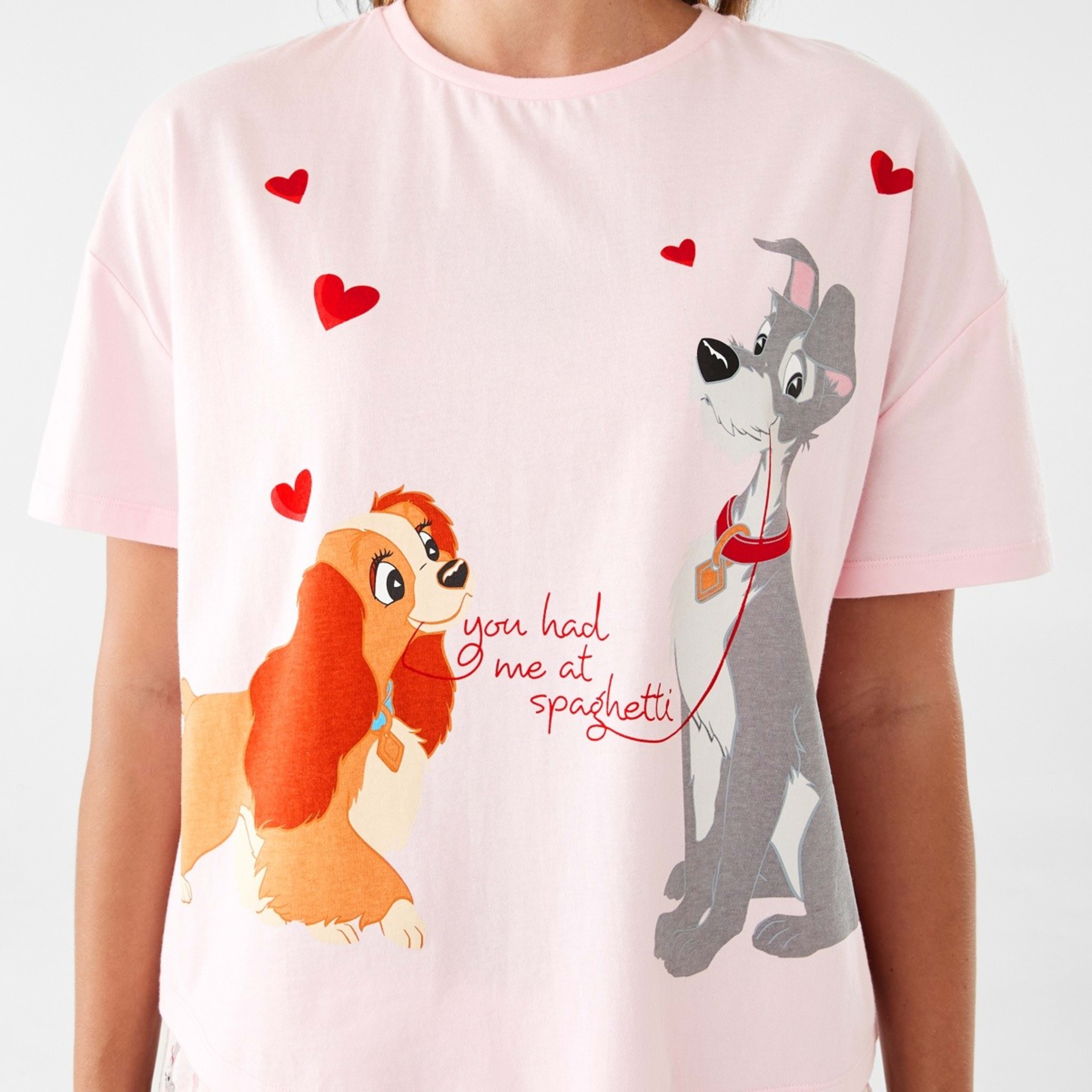 5 Lady and the Tramp License Knit Top and Woven Short Pyjama Set Lady Trmp, 5 of 7