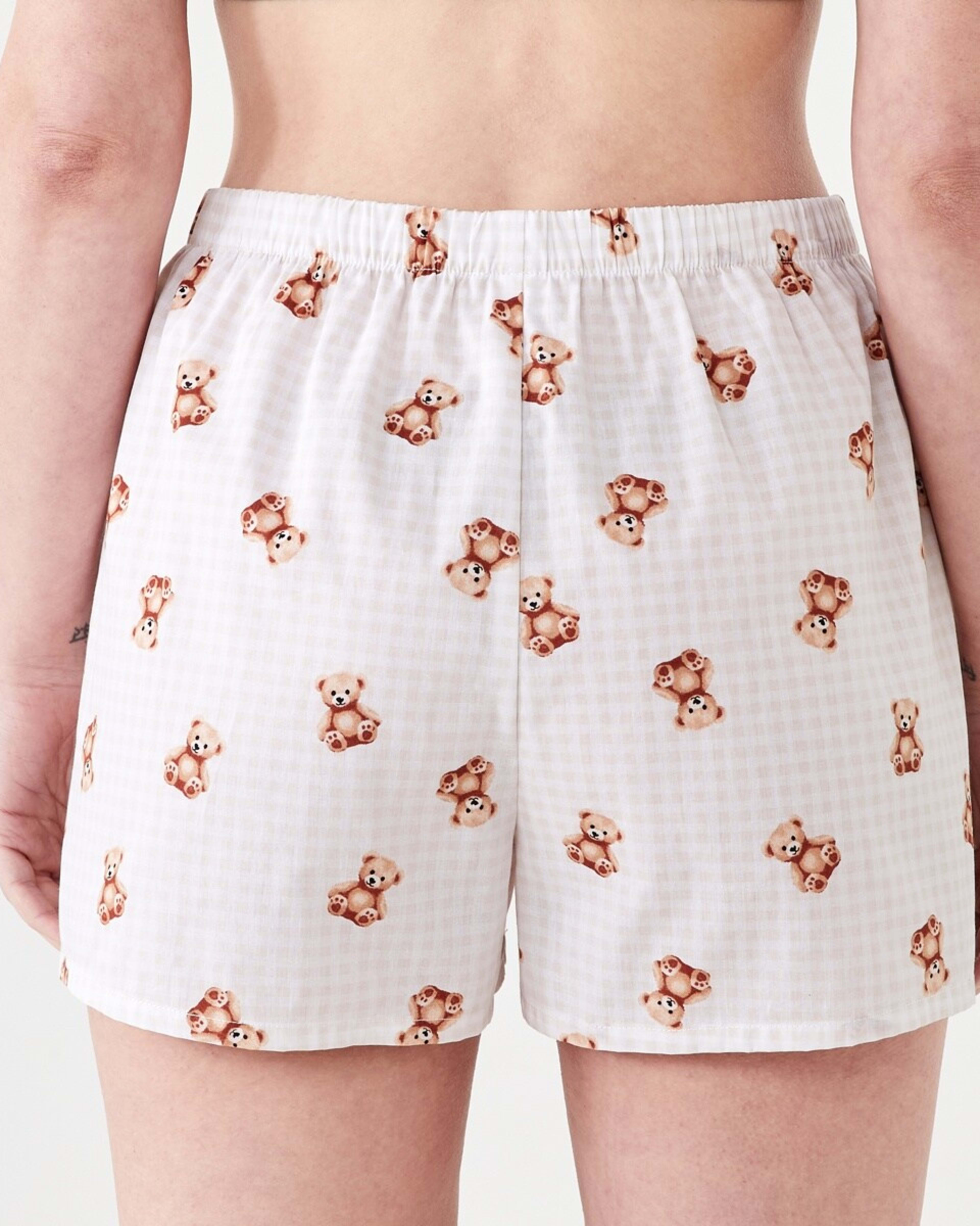 3 Woven Boxer Shorts BEAR CHECK NATURAL BEIGE, 3 of 6