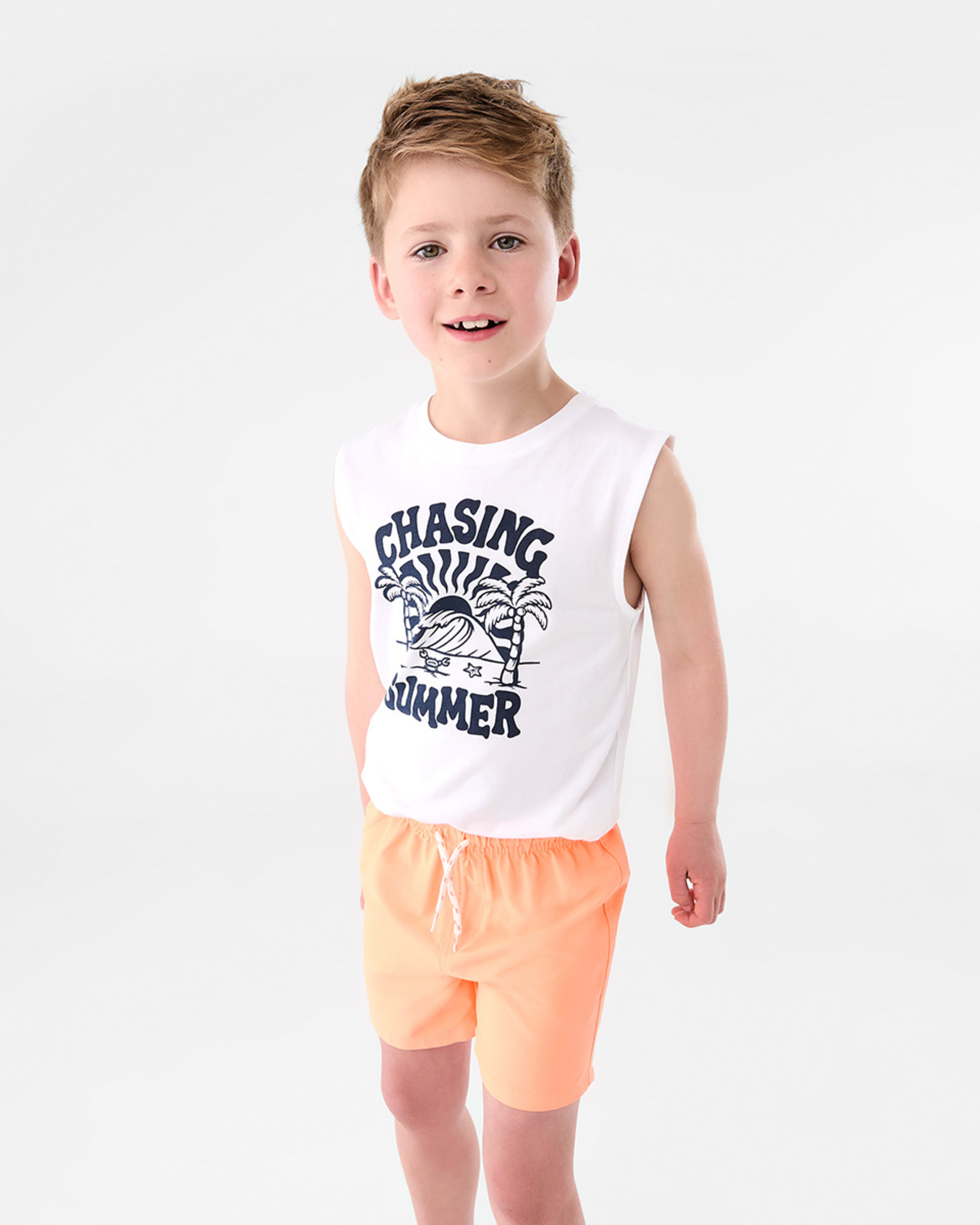 10 Plain Boardshorts Fluro Orng, 10 of 10