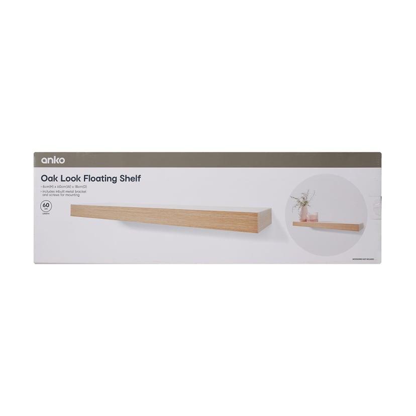 Oak Look Floating Shelf Kmart