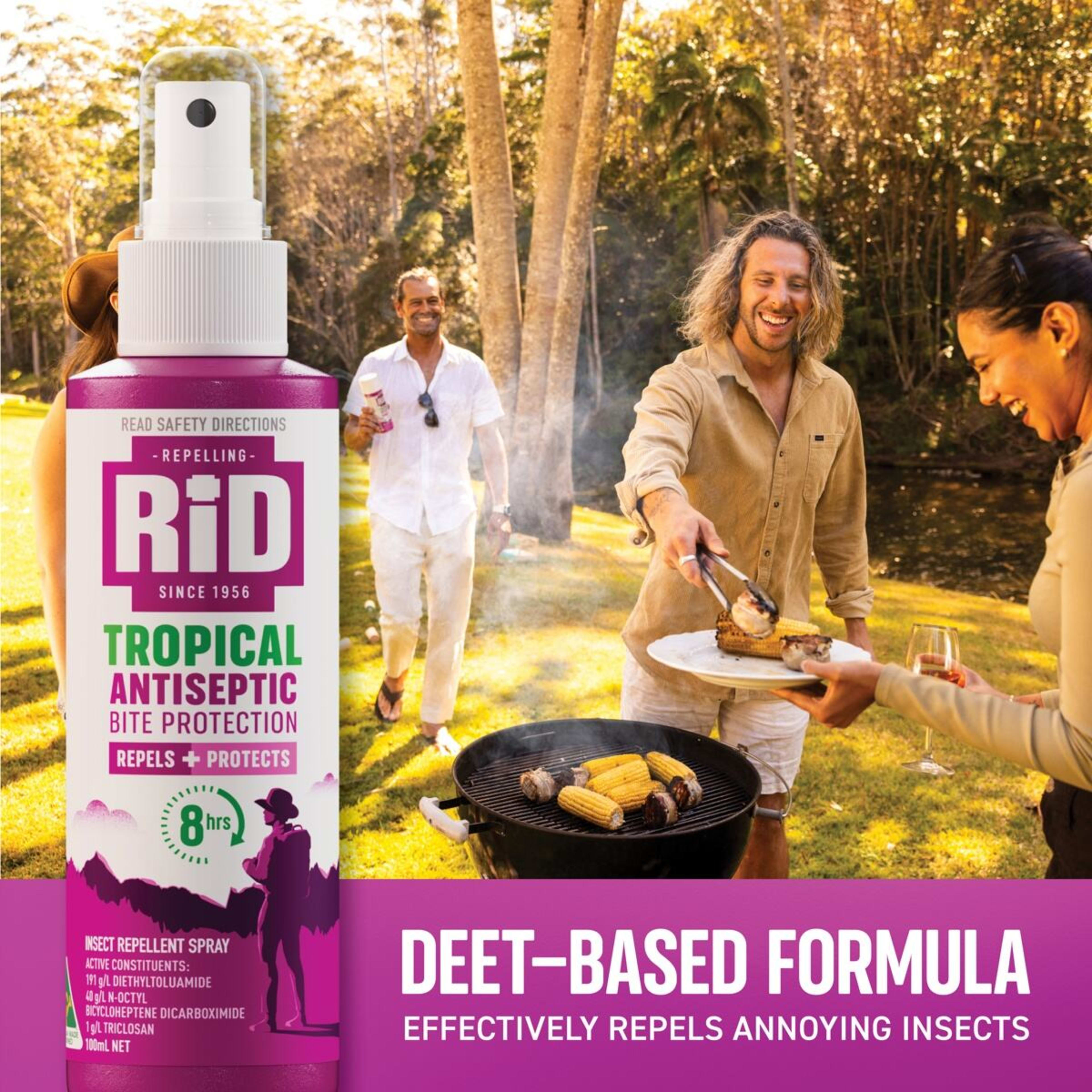 4 RID Tropical Antiseptic Bite Protection Insect Repellent Spray 100ml, 4 of 5