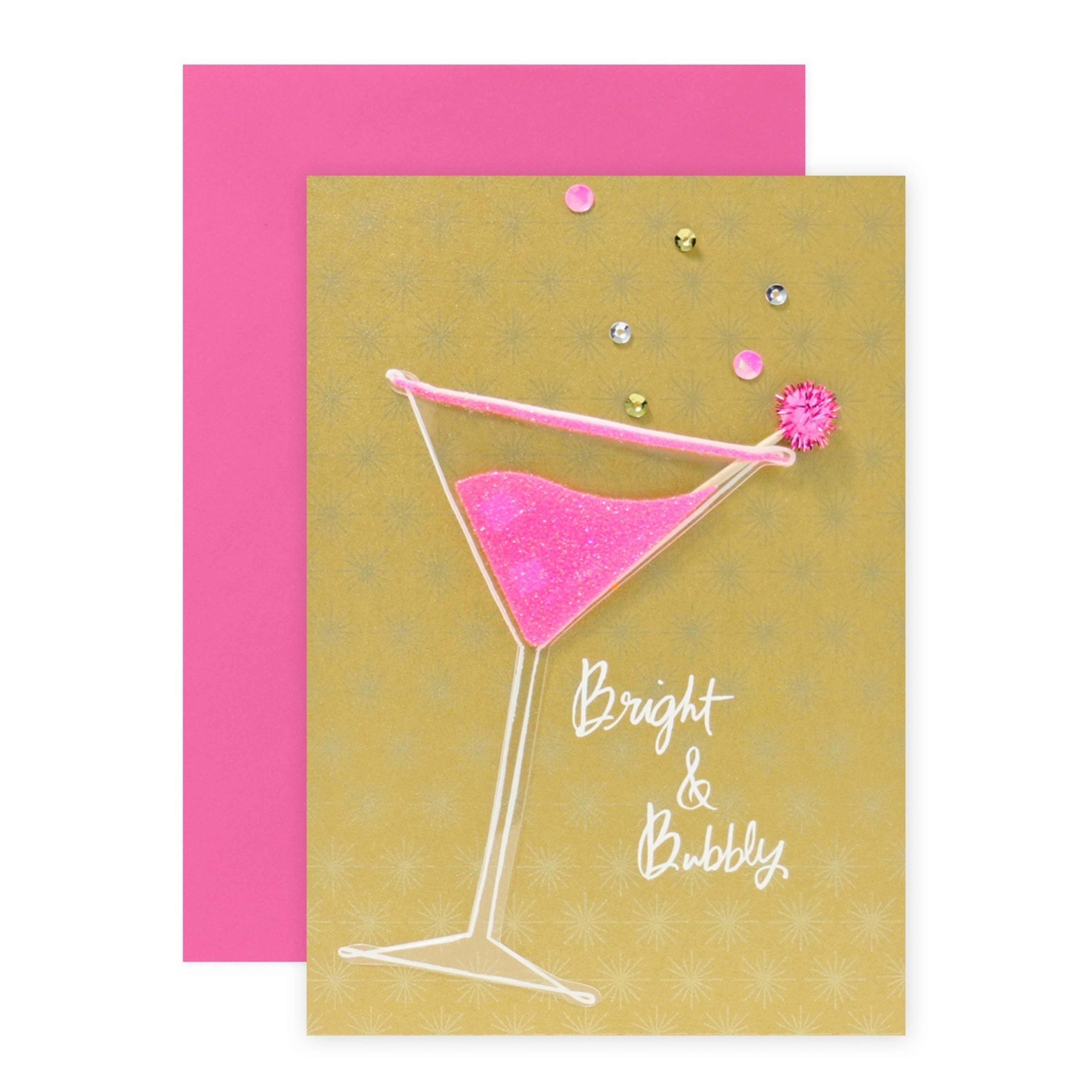 1 Hallmark Signature Birthday Card - Bright and Bubbly