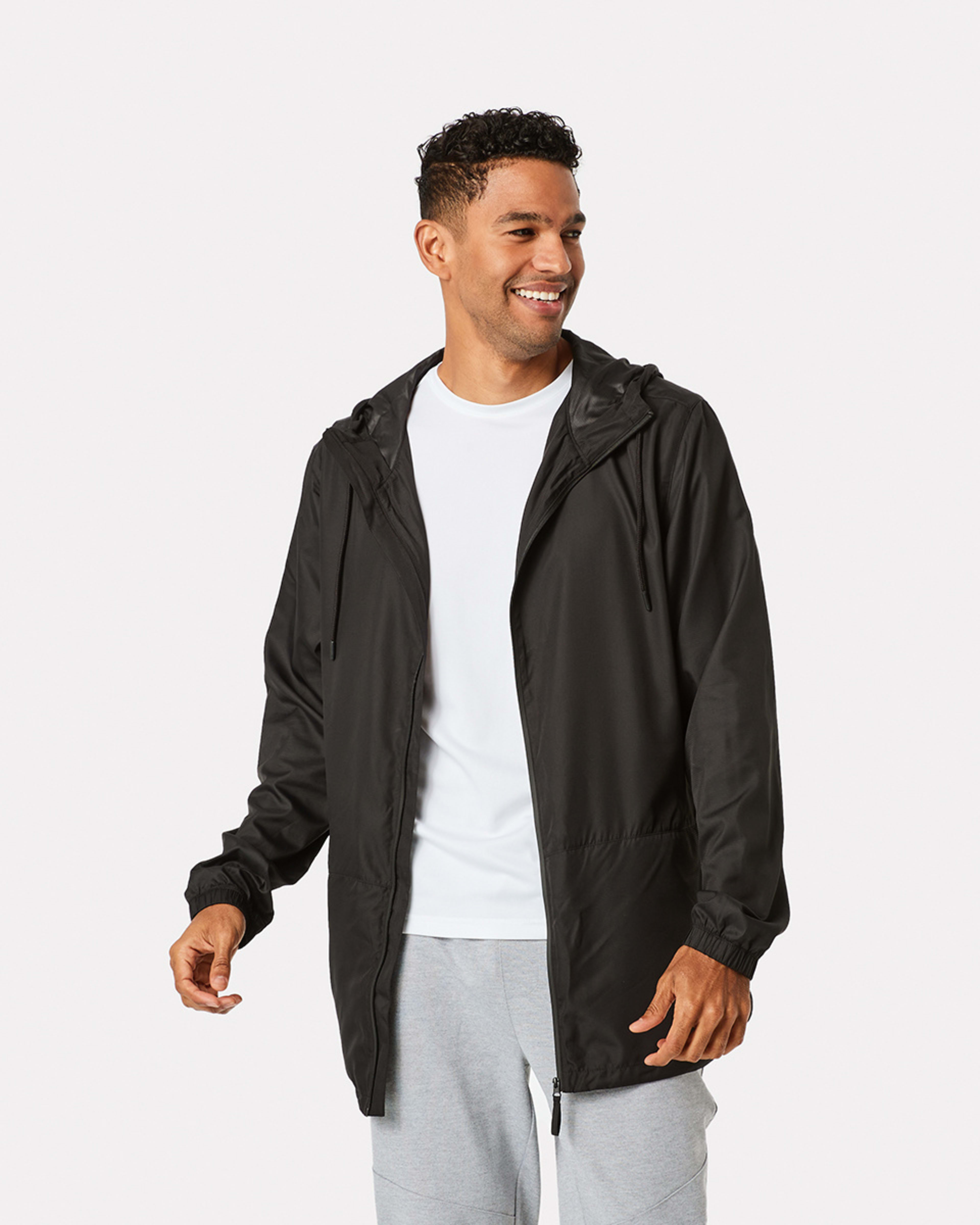 7 Active Unisex Packable Rain Jacket BLACK, 7 of 10