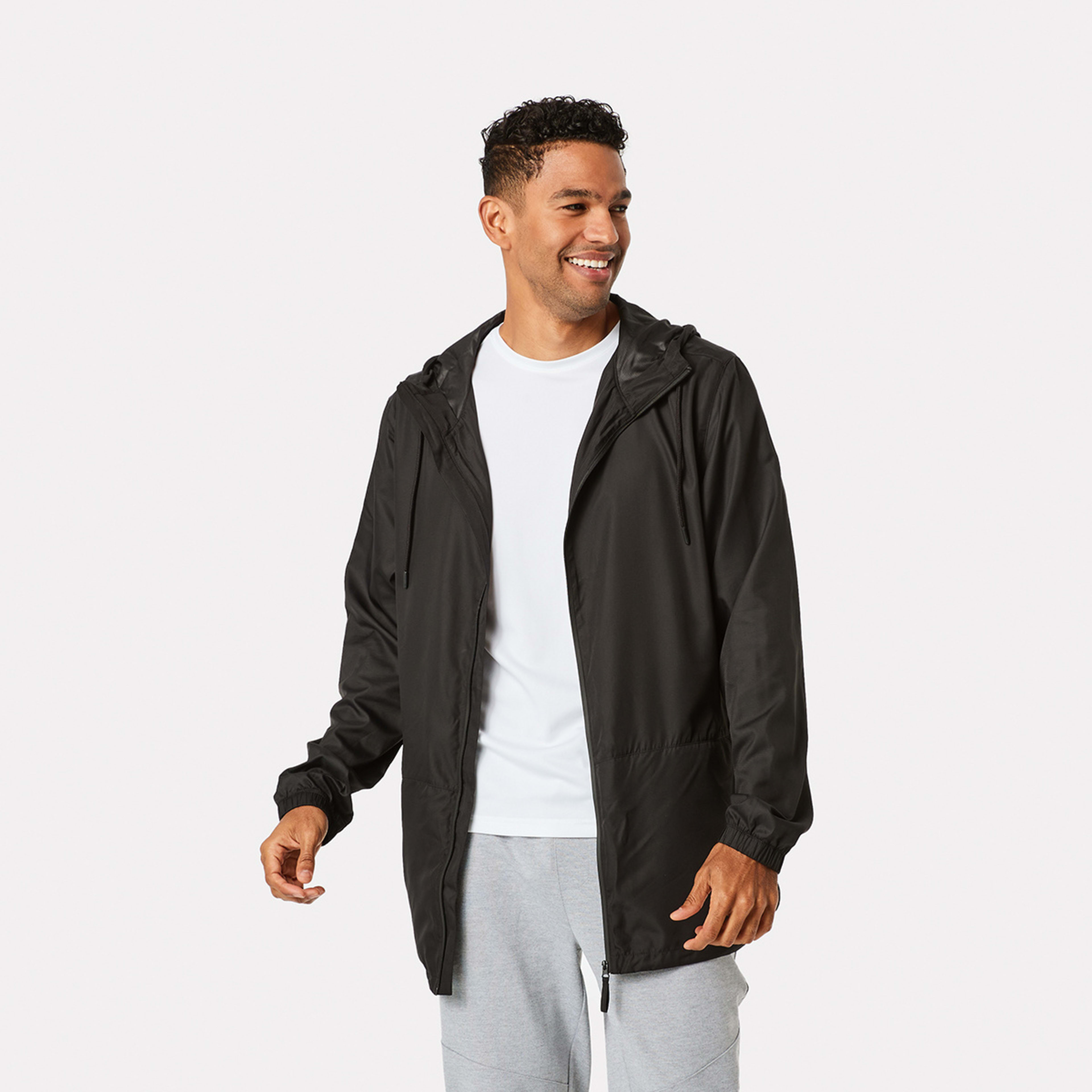 7 Active Unisex Packable Rain Jacket Black, 7 of 10