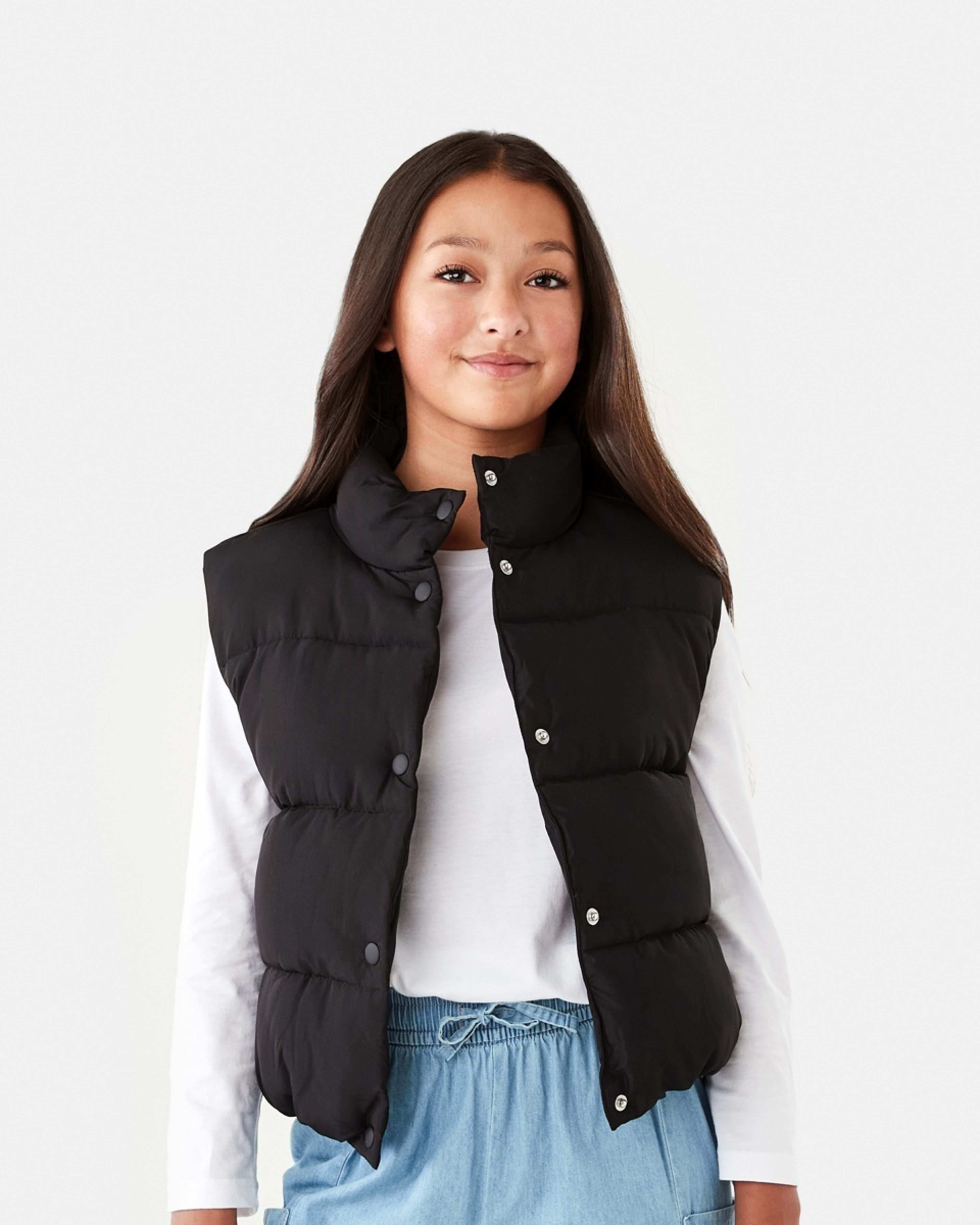1 Puffer Vest Black