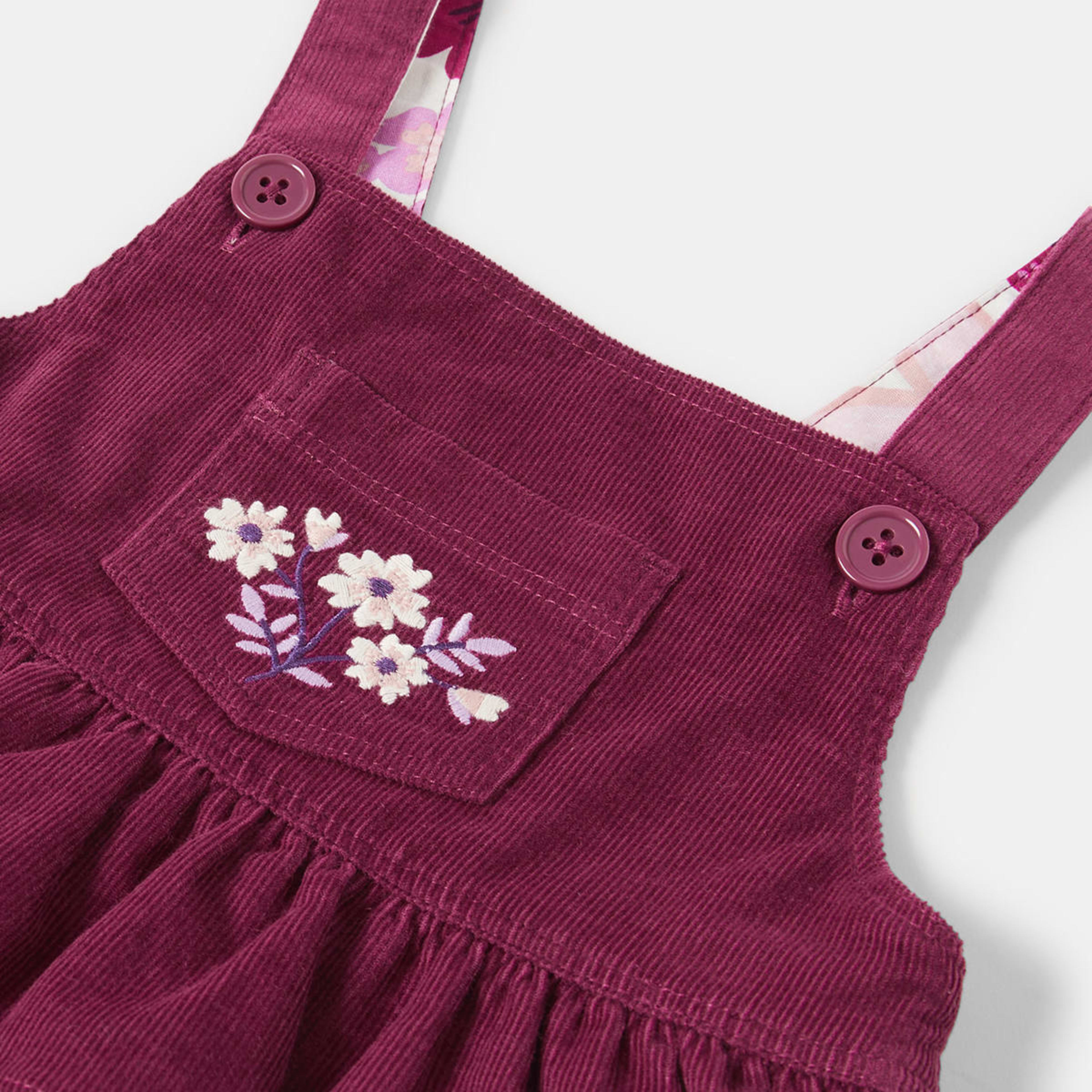 3 Corduroy Pinafore Dress Floralplp, 3 of 3