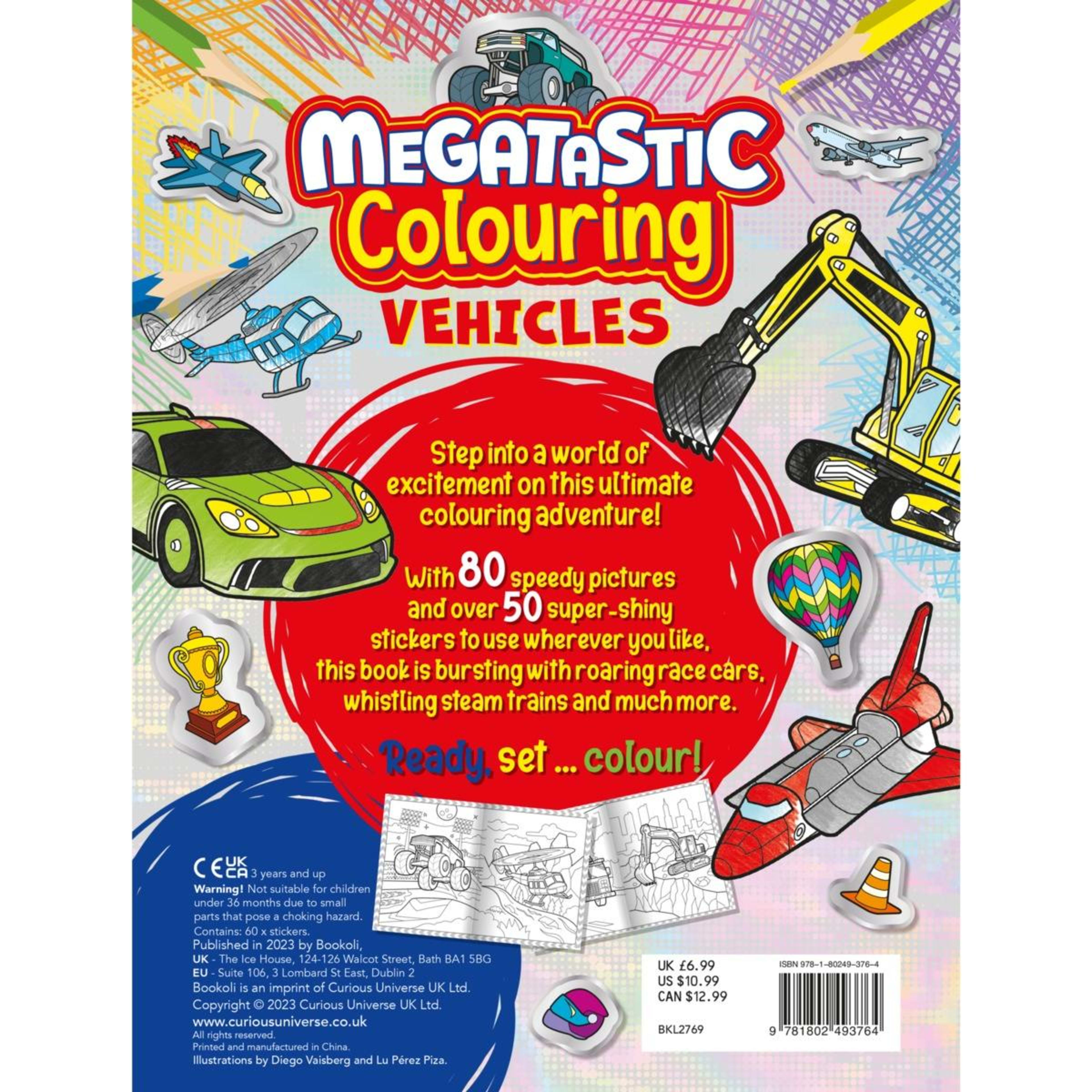 5 Megatastic Colouring Vehicles by Diego Vaisberg and Lu Perez Piza - Book, 5 of 5