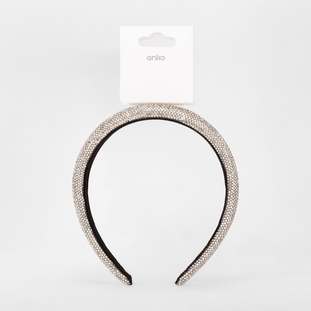 Jewelled Headband Silver Tone Kmart