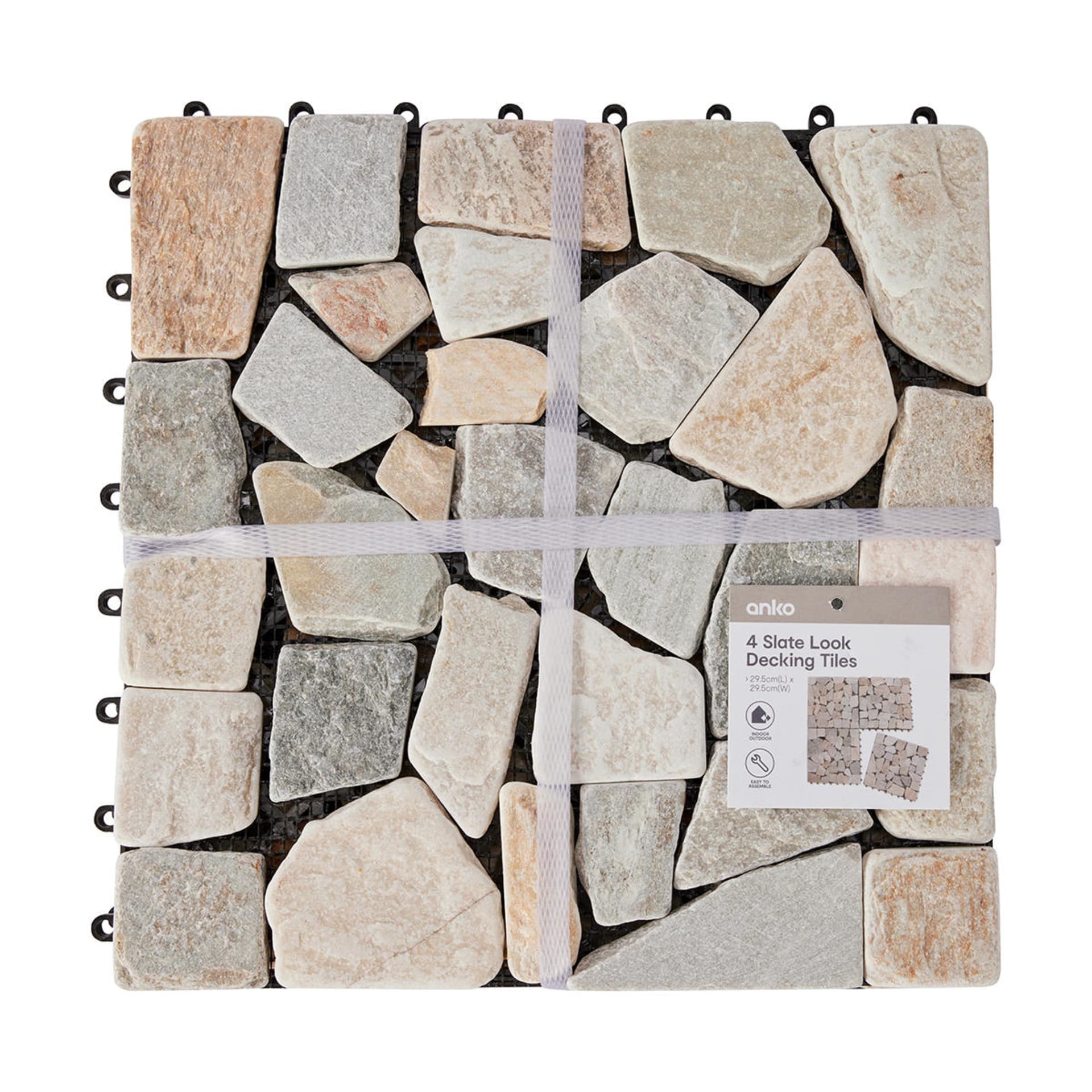 4 Pack Slate Look Decking Tiles Kmart