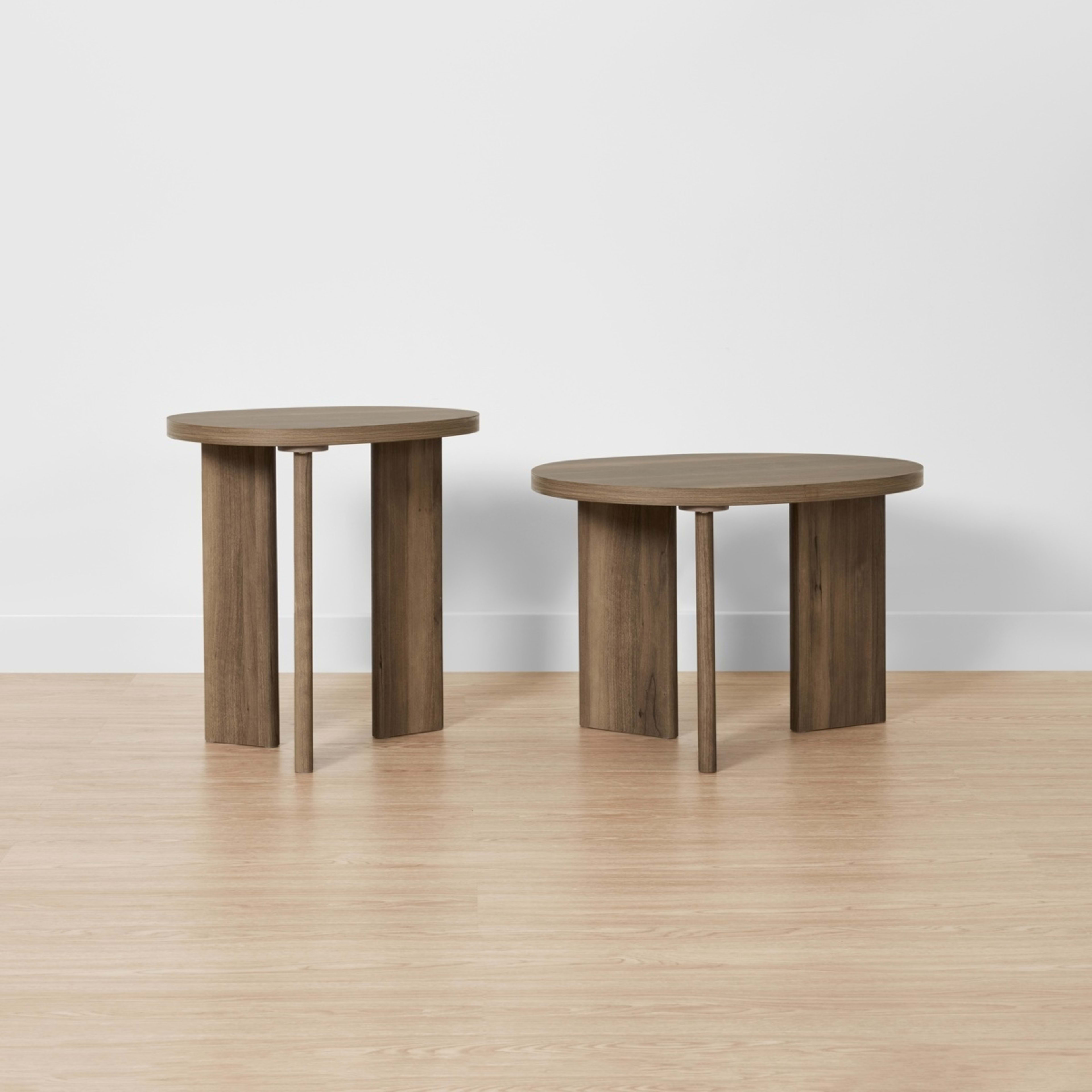 6 Set of 2 Walnut Side Tables, 6 of 10