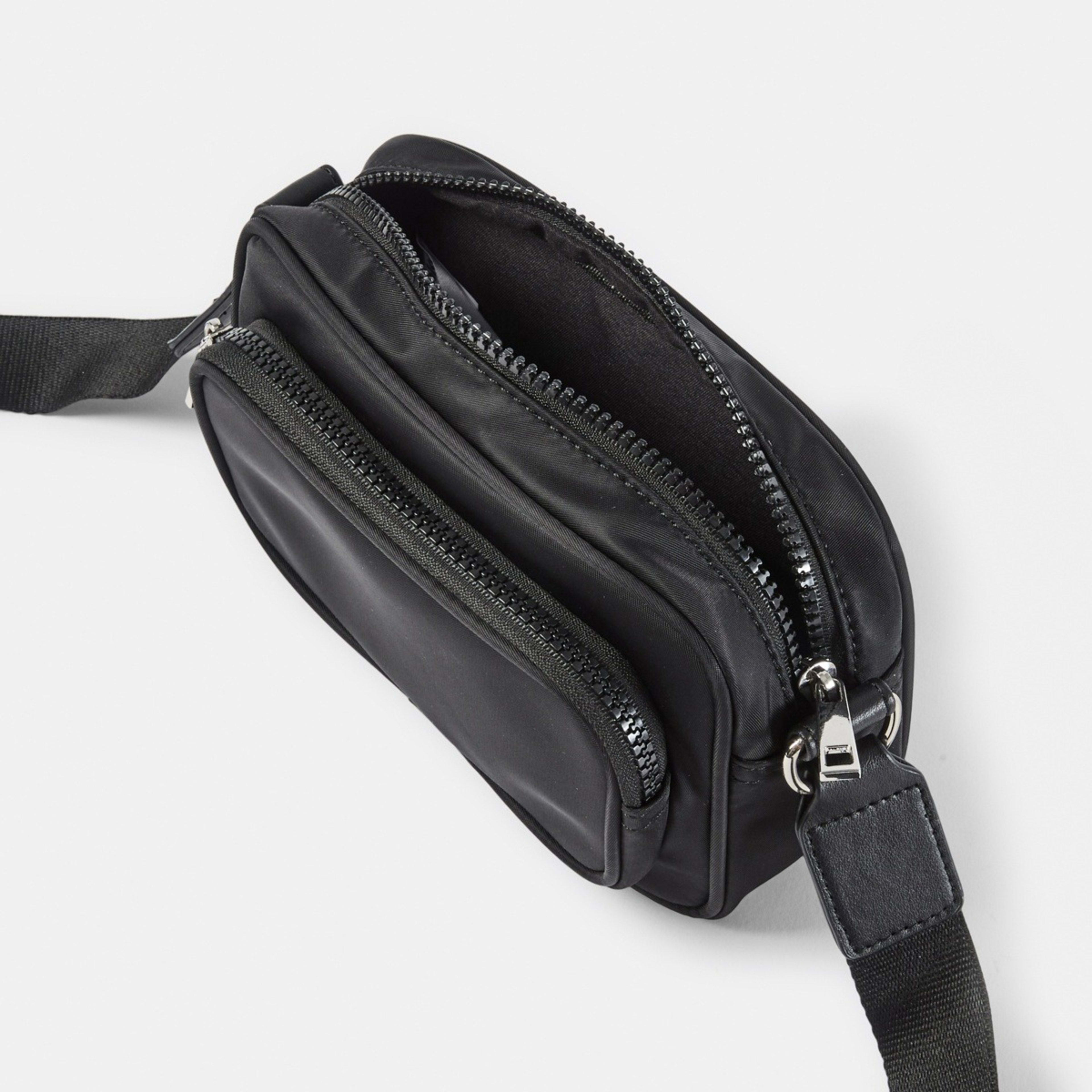 4 Double Pocket Crossbody Bag Black, 4 of 5