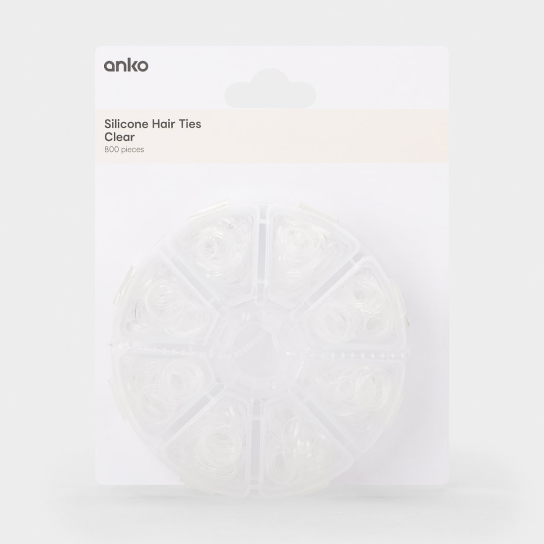 Silicone Hair Ties Clear Kmart