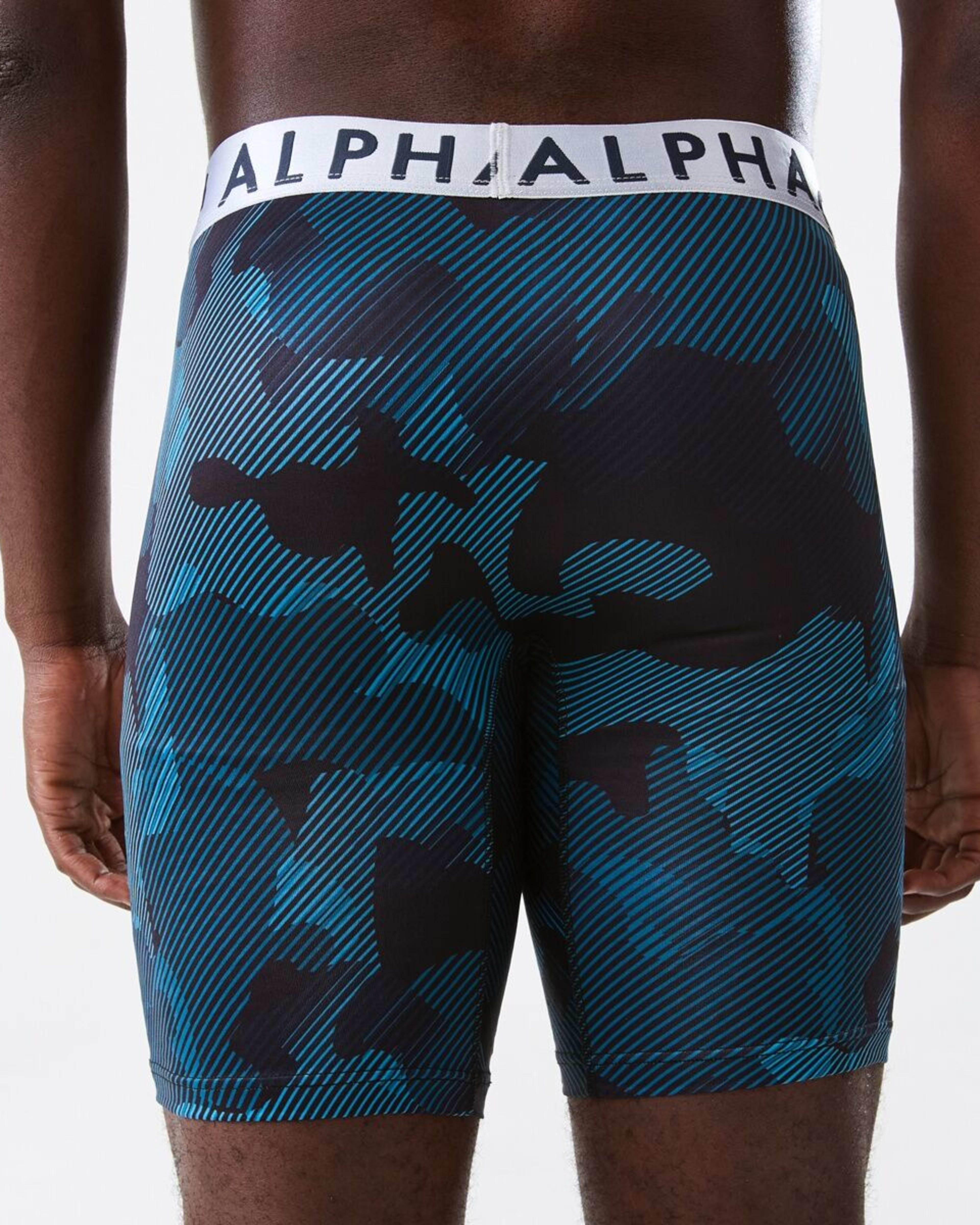 3 Long Leg Printed Sports Trunks LINE CAMO, 3 of 5