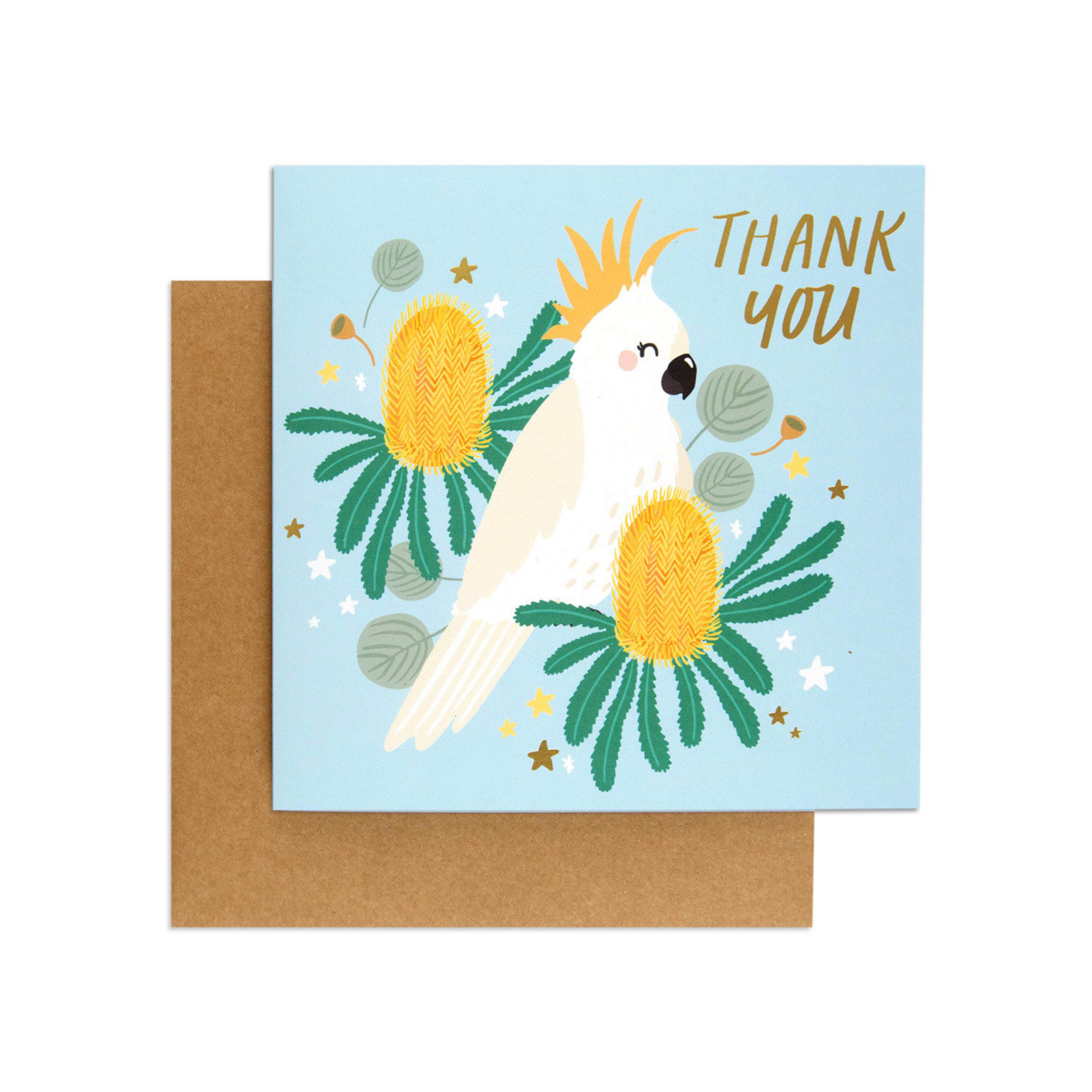 1 Hallmark Birthday Card - Australian Spirit Bush Buddies Cockatoo
