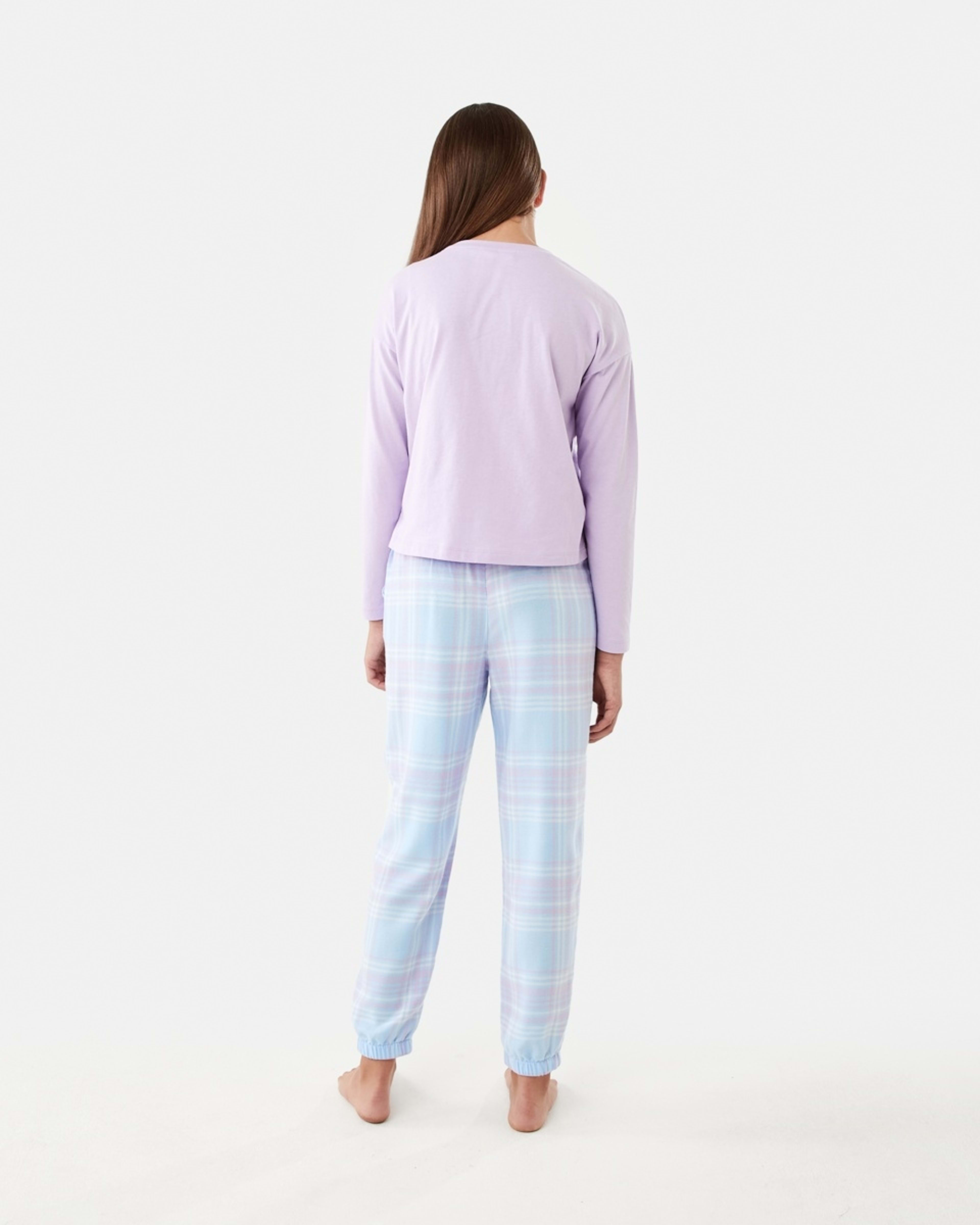 2 Knit Flannelette Pyjama Set Pur Slogan, 2 of 10