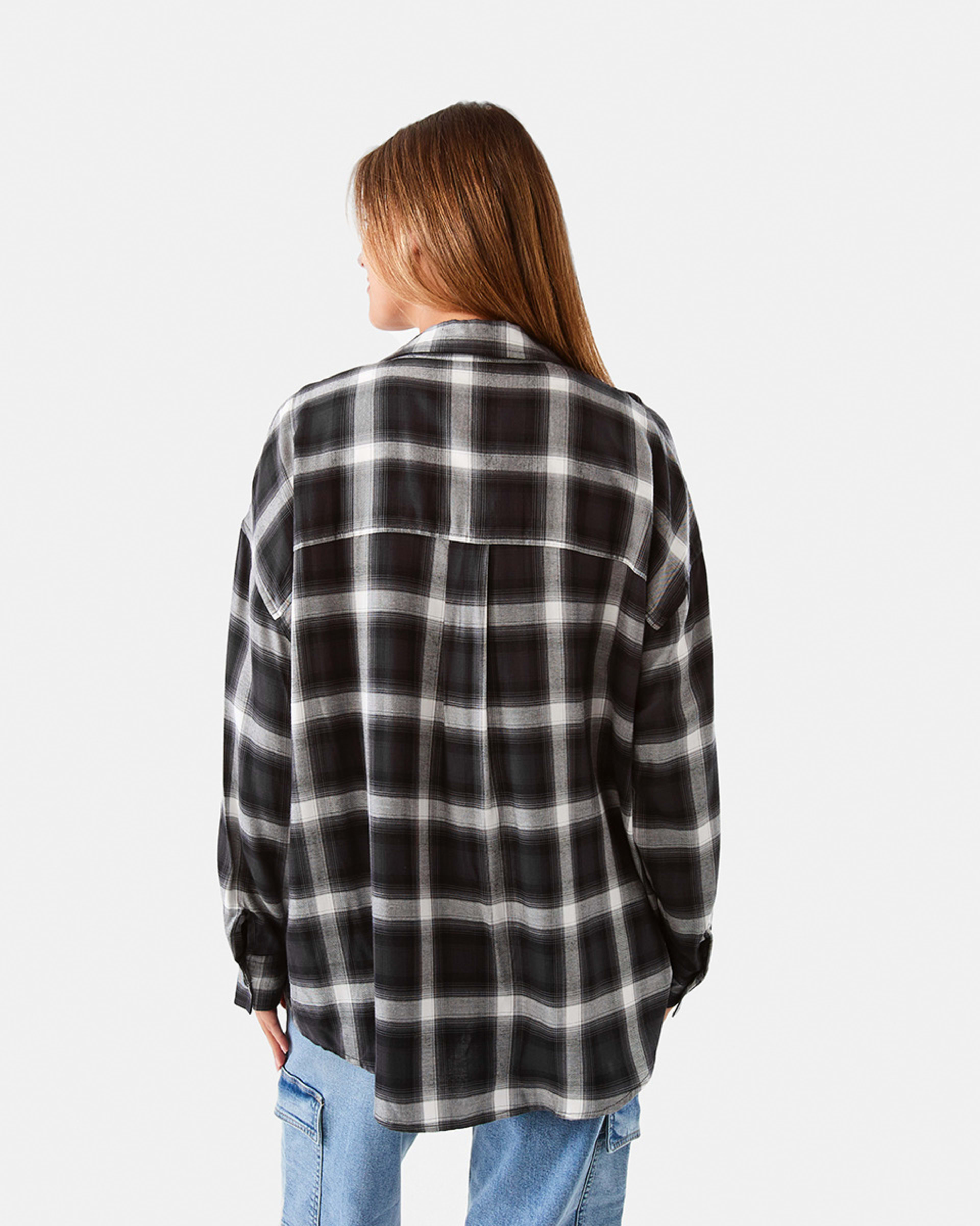5 Long Sleeve Boyfriend Shirt Nvy Chk, 5 of 8