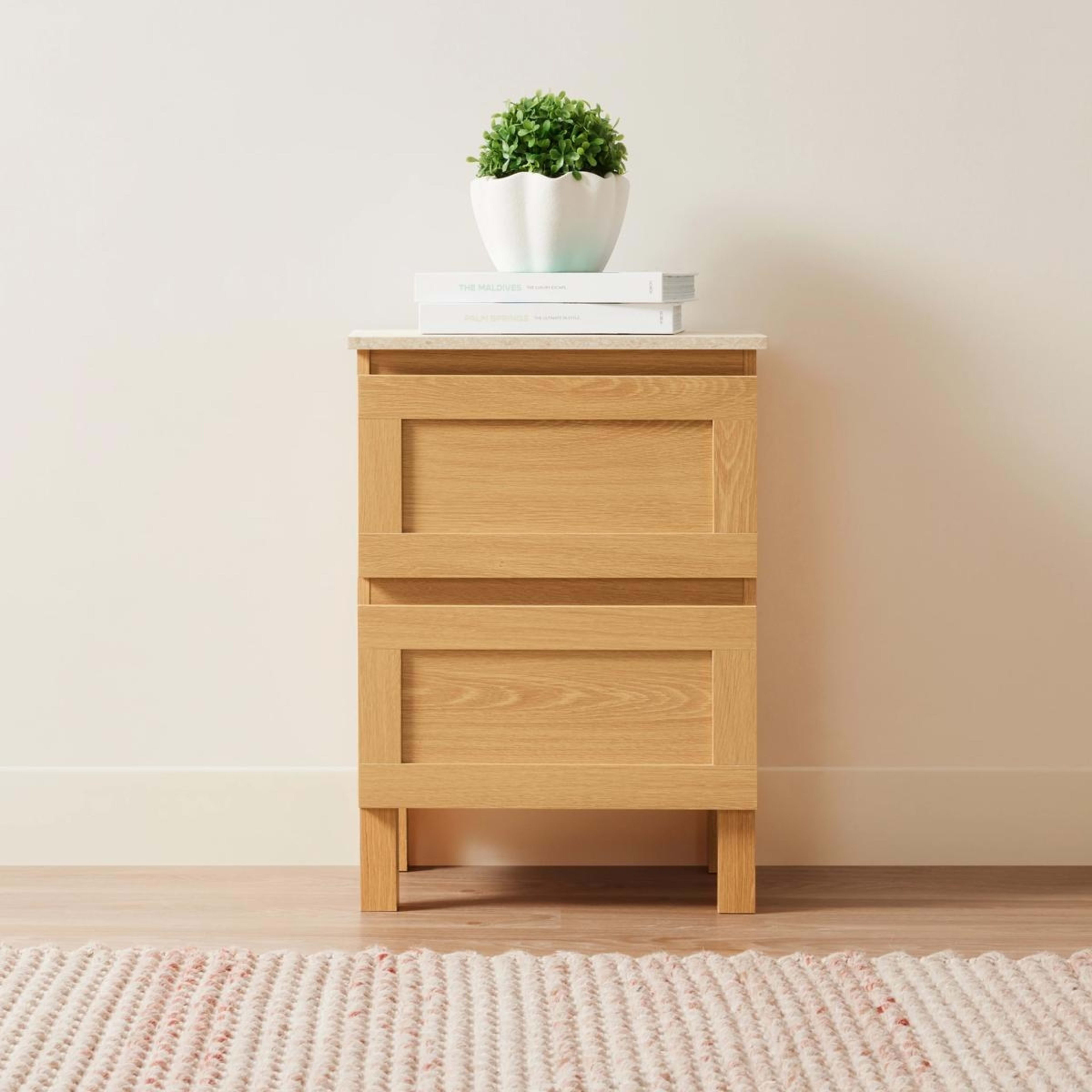 1 Bailey Bedside Table - Oak Look, 1 of 7