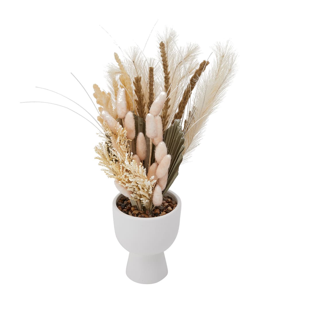 Artificial Bleached Greenery in Vase Kmart