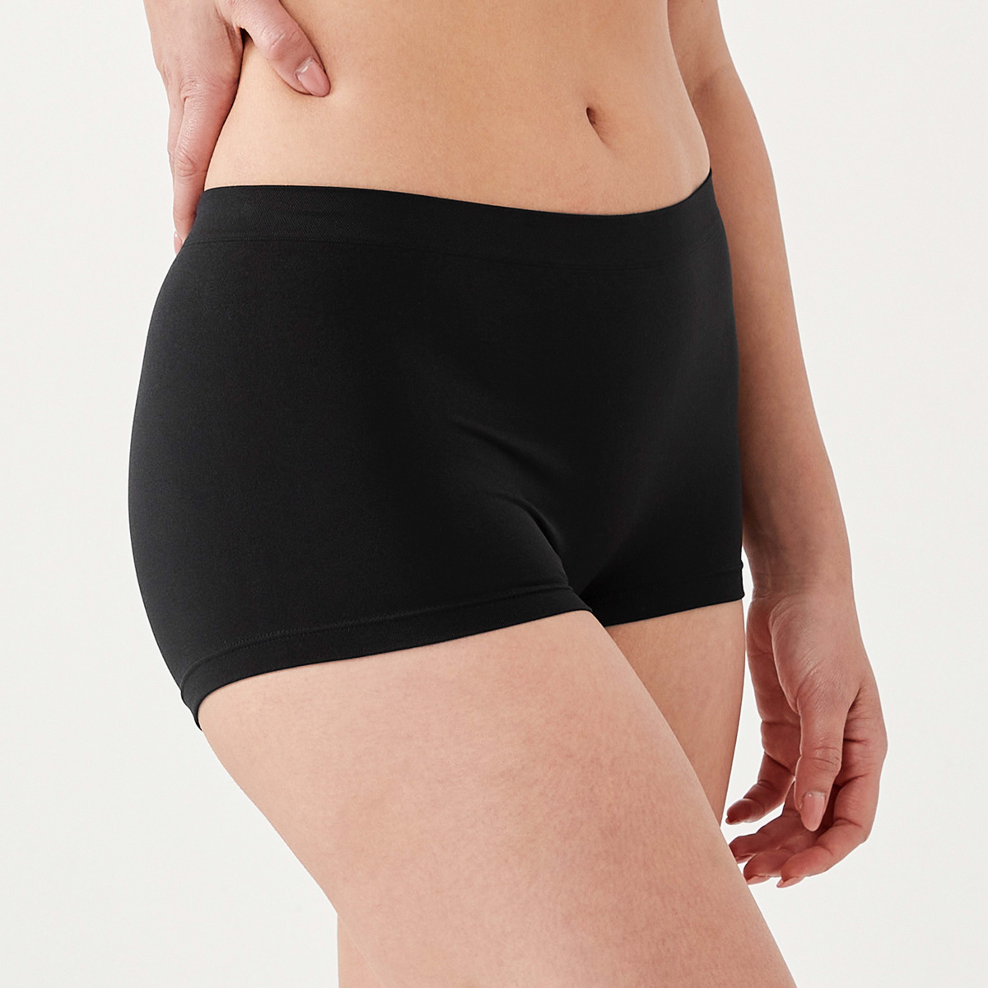 4 3 Pack Seamfree Boyleg Briefs Black, 4 of 7