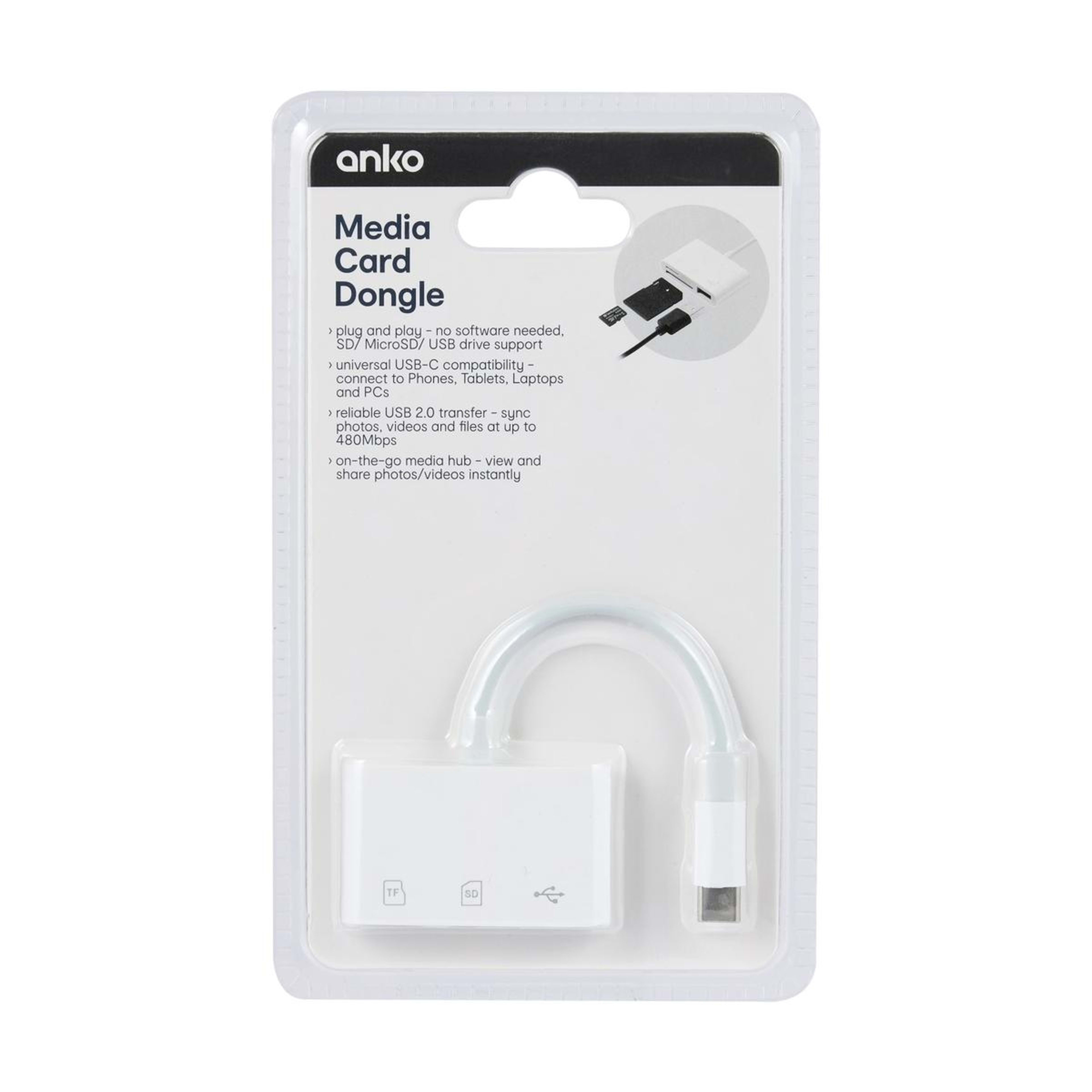 5 Media Card Dongle - White, 5 of 5