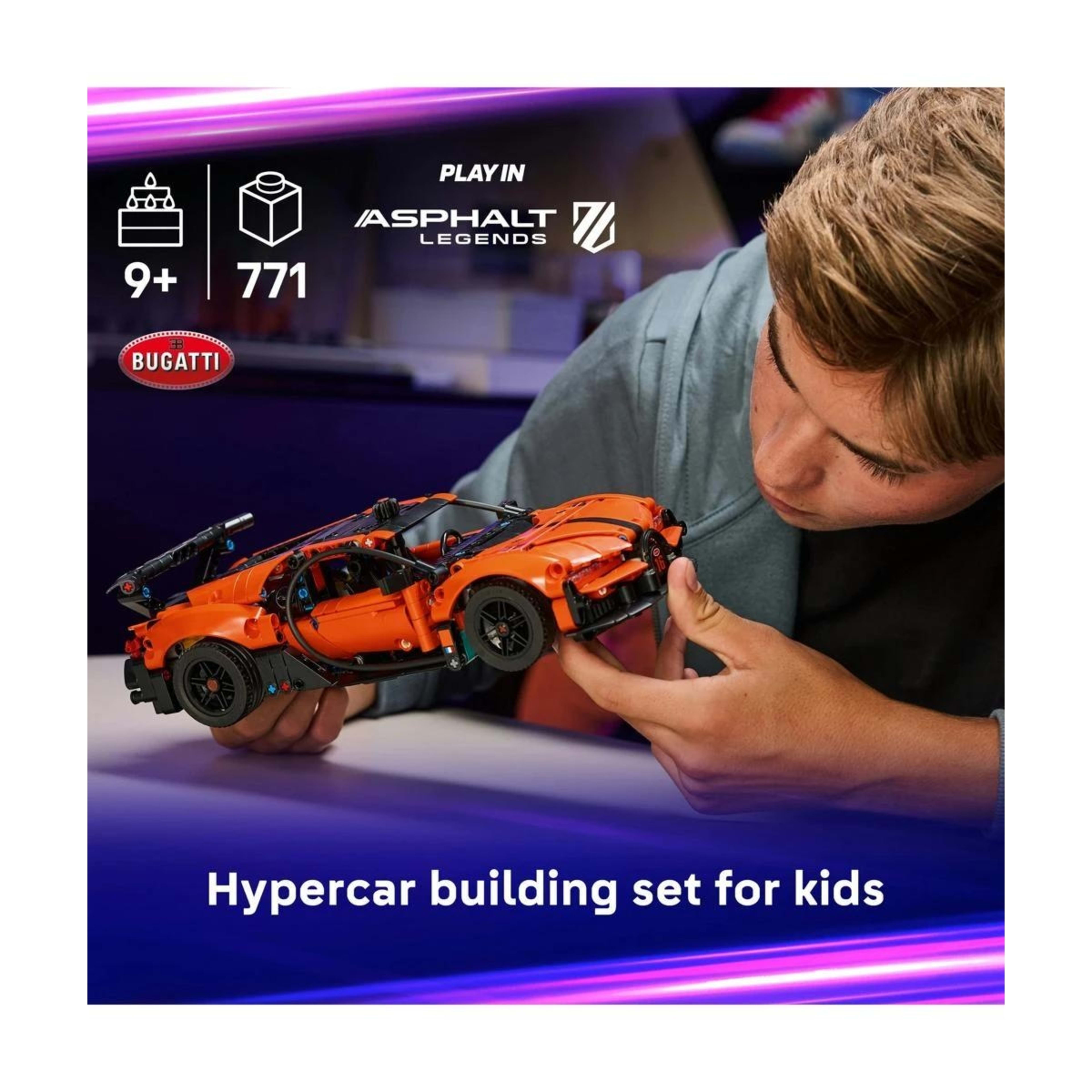 3 LEGO Technic Bugatti Chiron Pur Sport Hypercar 42222, 3 of 10