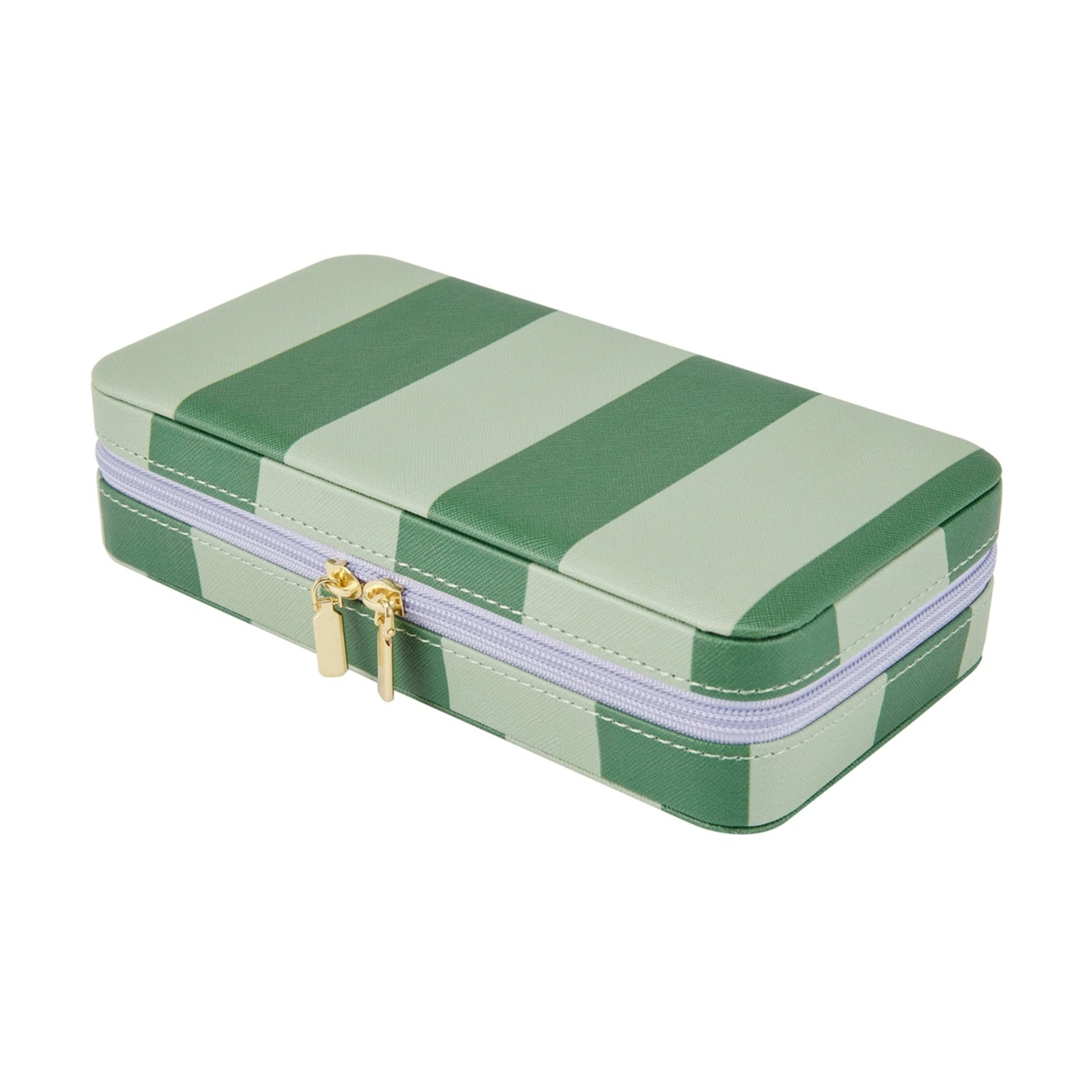 2 Green Stripe Jewellery Case, 2 of 6