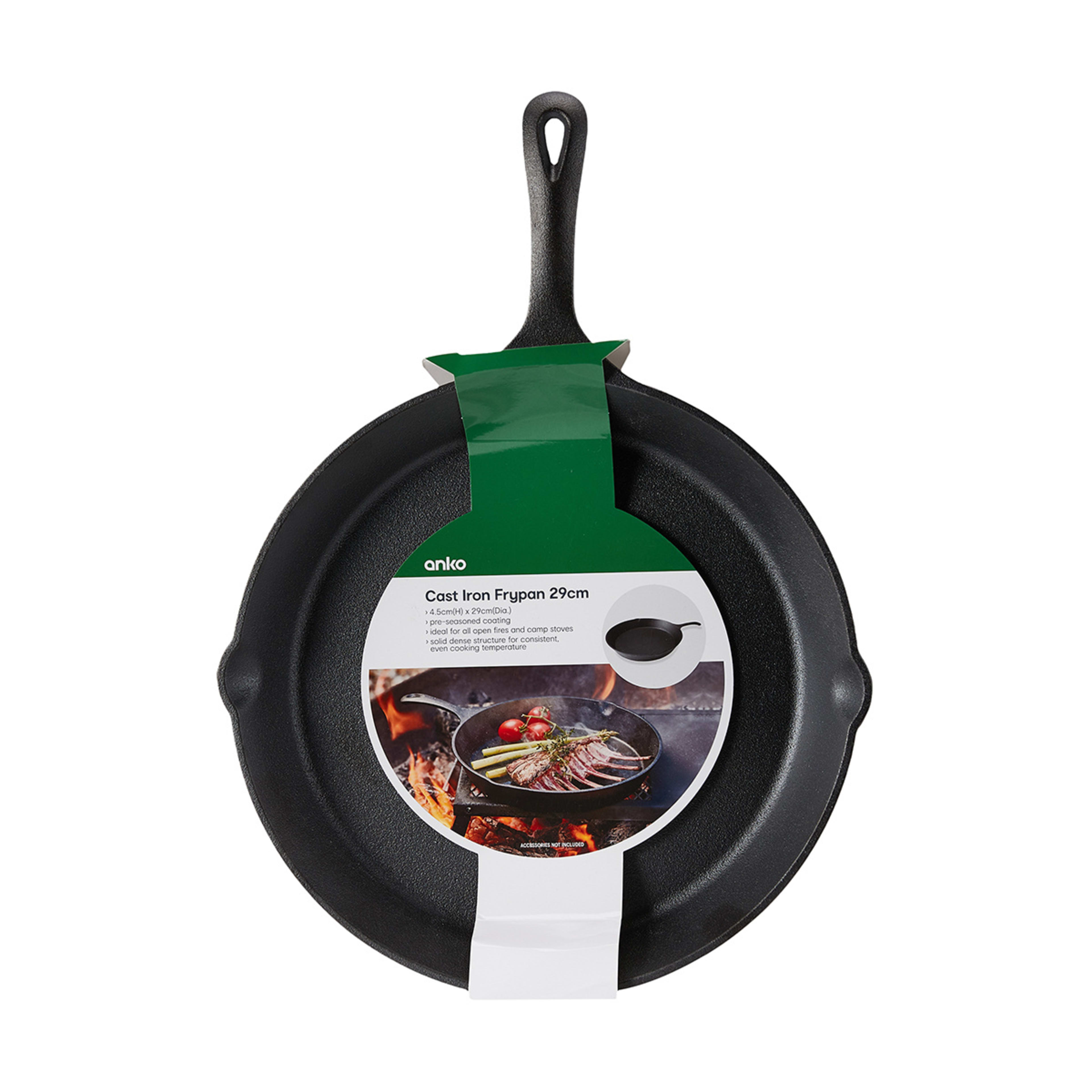 29cm Cast Iron Frypan Kmart