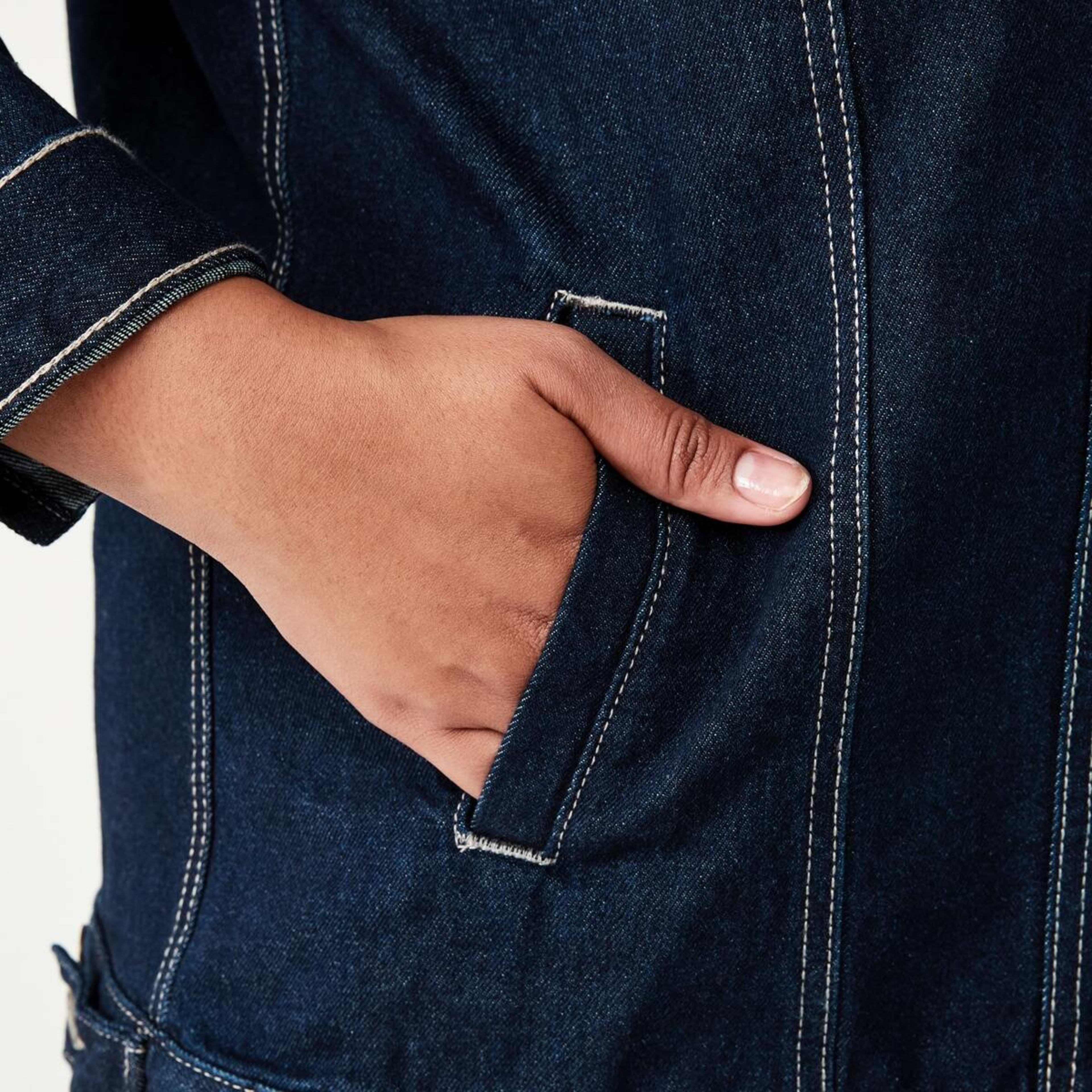 8 Curve Denim Jacket Mid Wash, 8 of 8