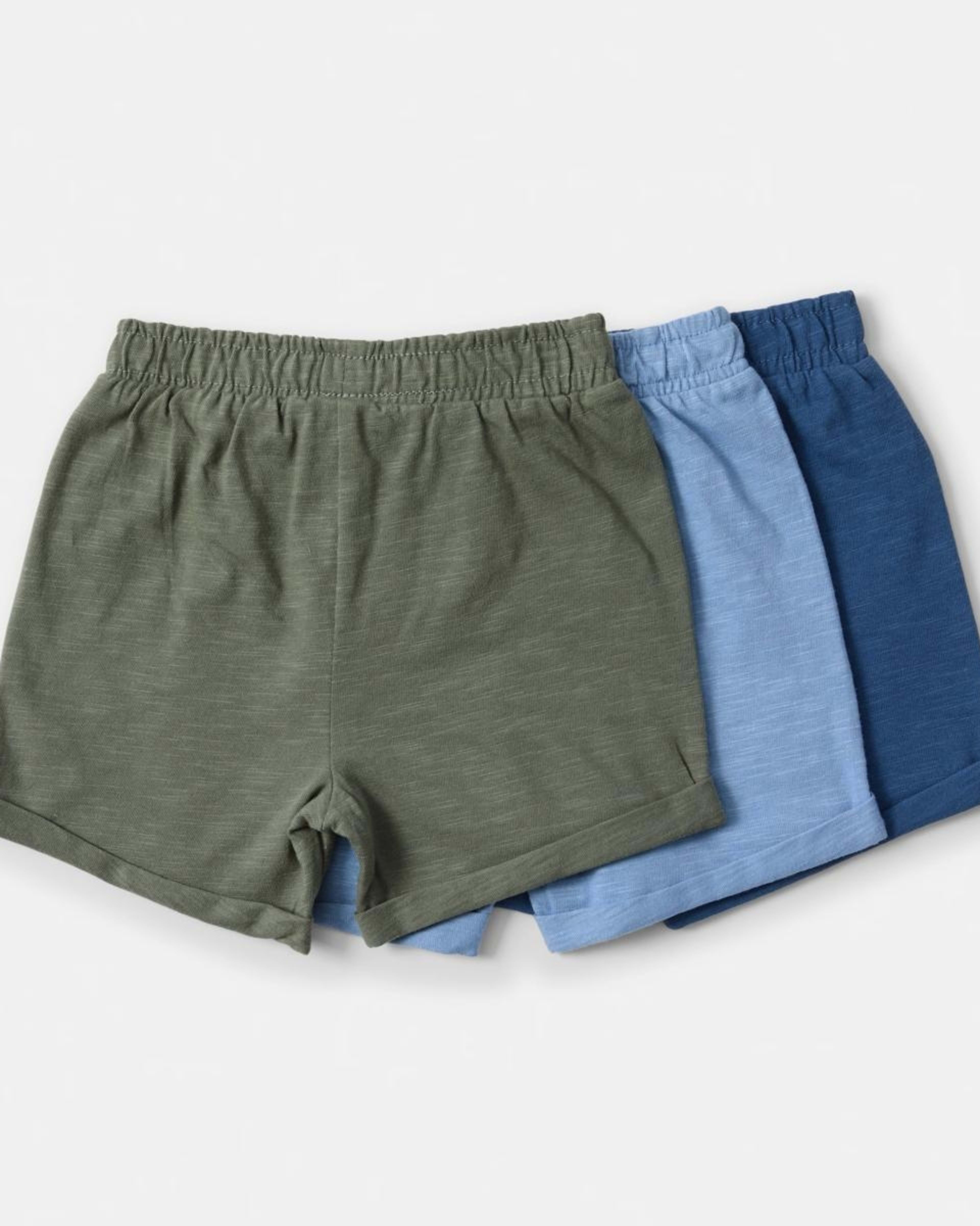 2 3 Pack Solid Shorts BLUE, GREEN, 2 of 8