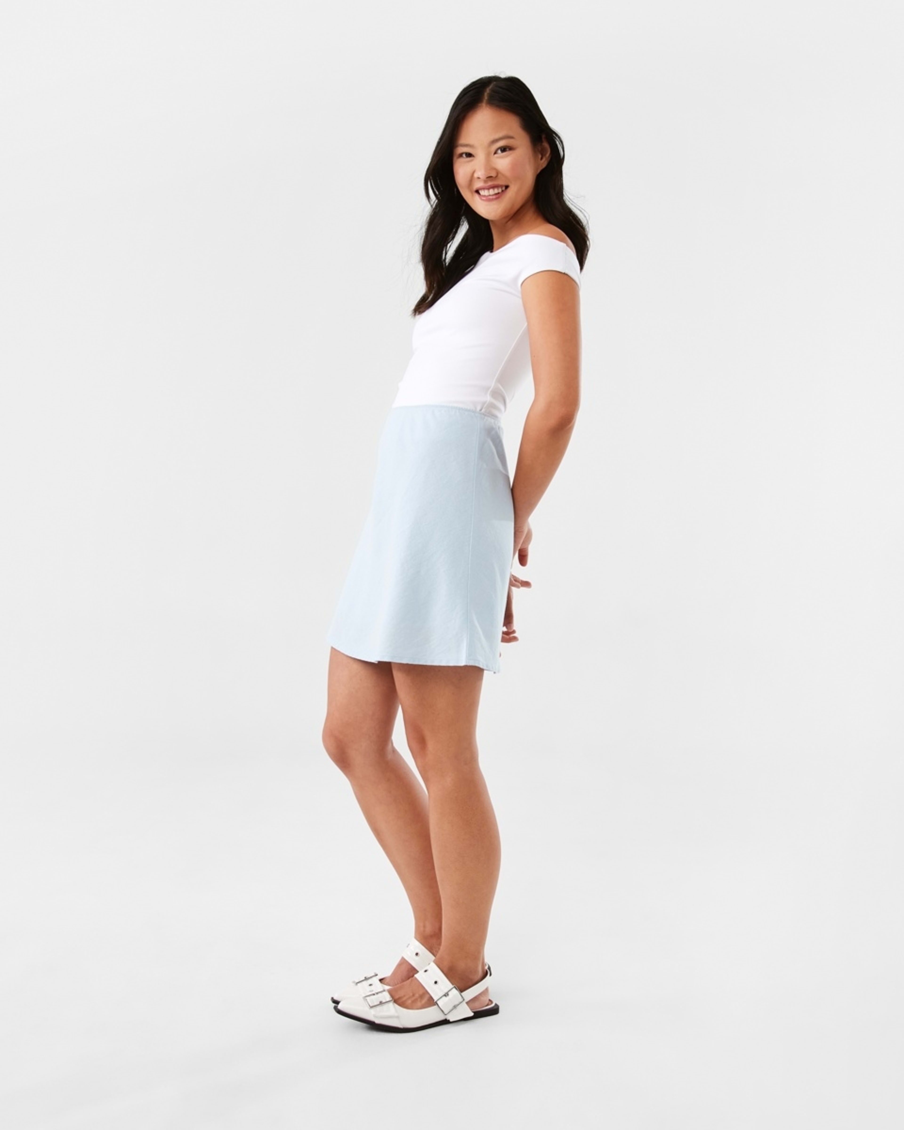 3 Short Sleeve One Shoulder Top White, 3 of 6