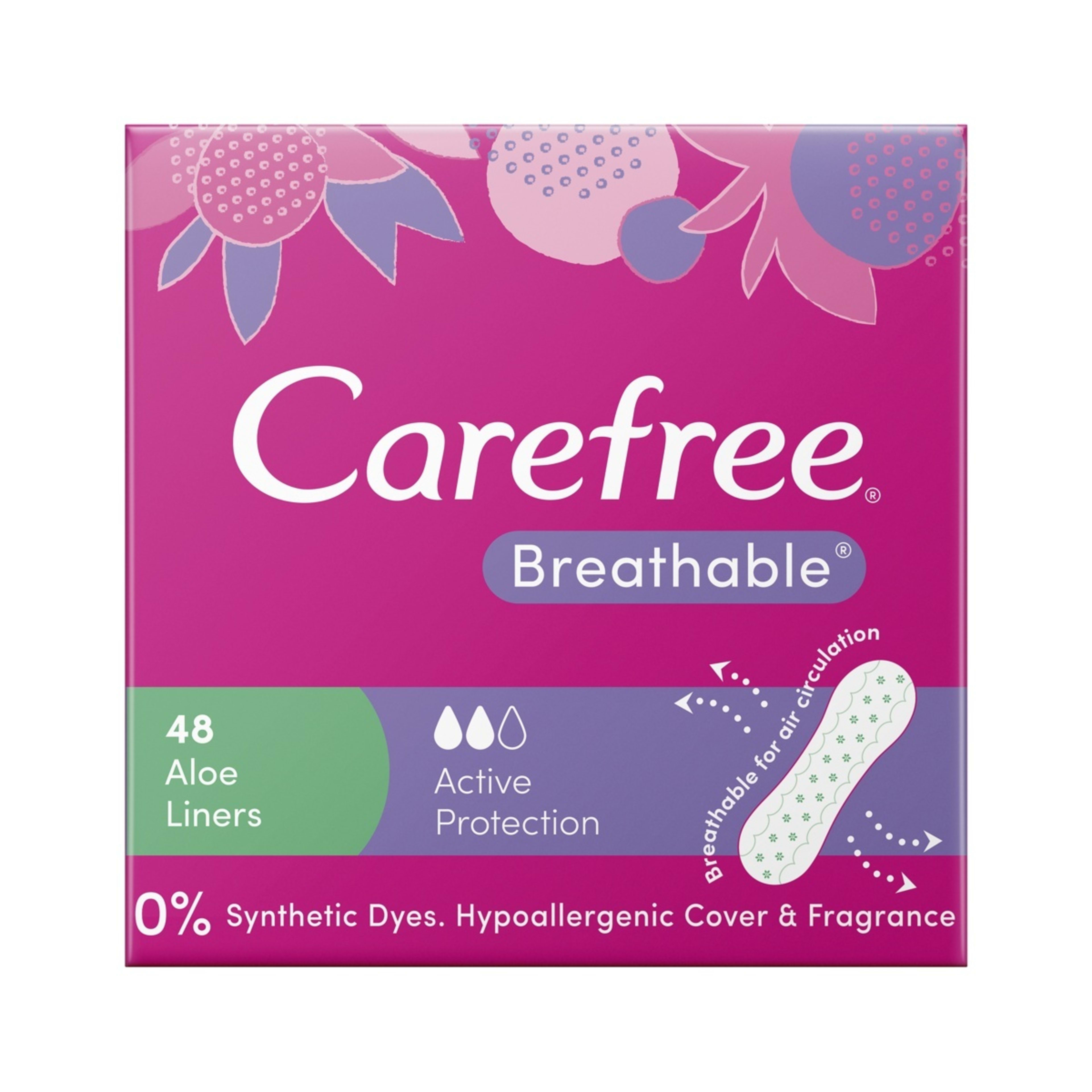 1 48 Pack Carefree Breathable Scented Aloe Liners
