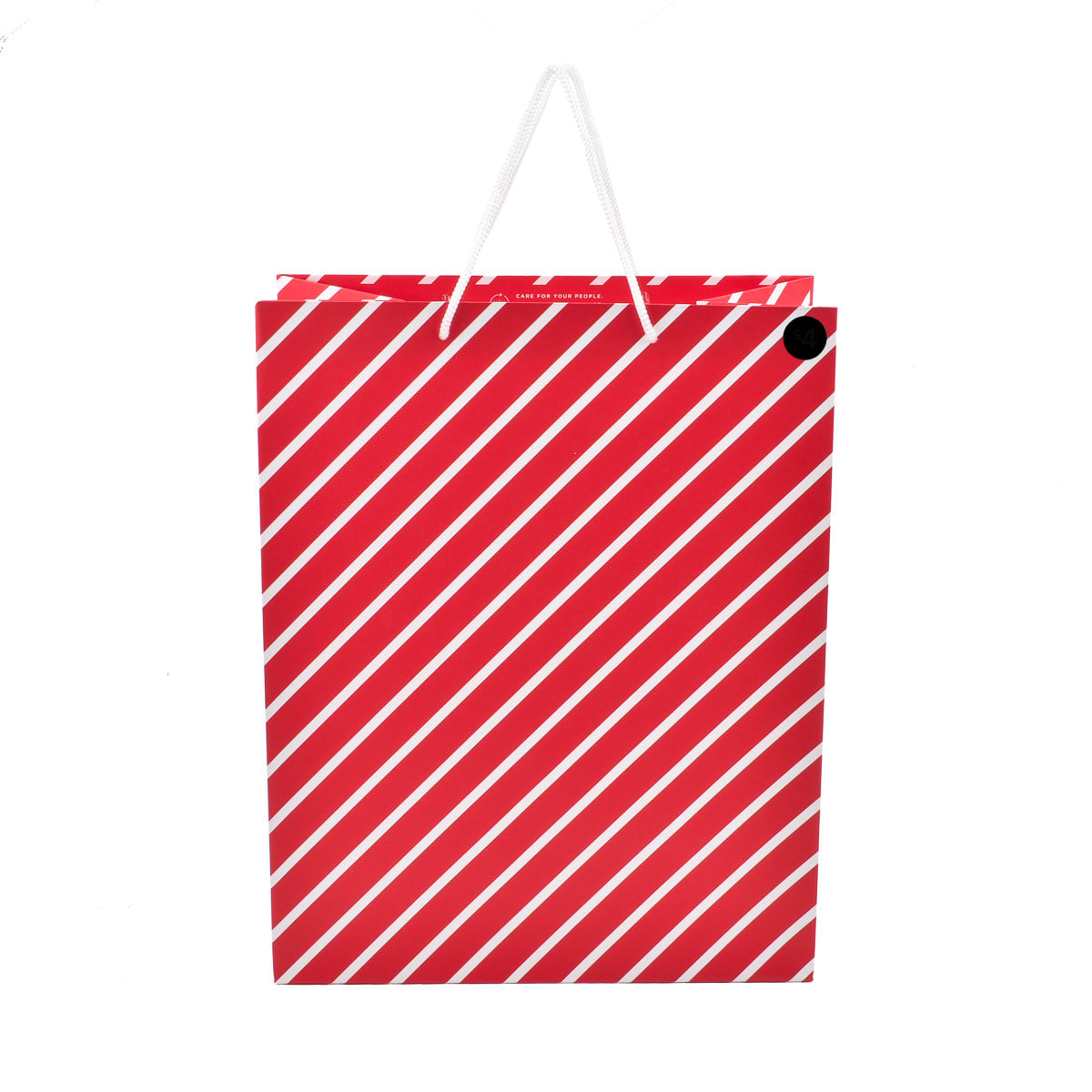 Hallmark Large Red Diagonal White Stripe Gift Bag Kmart