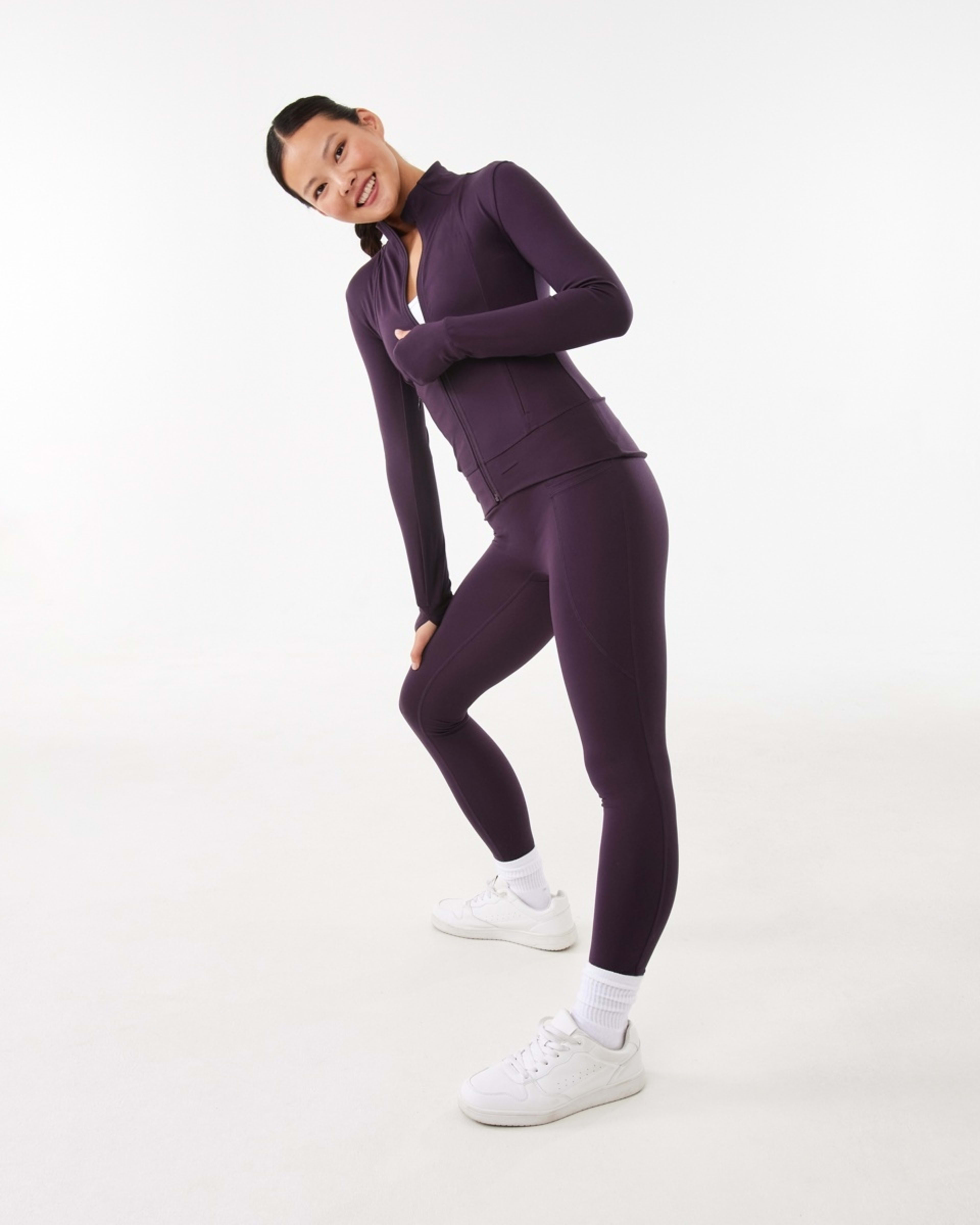 5 Active Womens Long Sleeve Ultrasoft Jacket Pur Rasin, 5 of 10